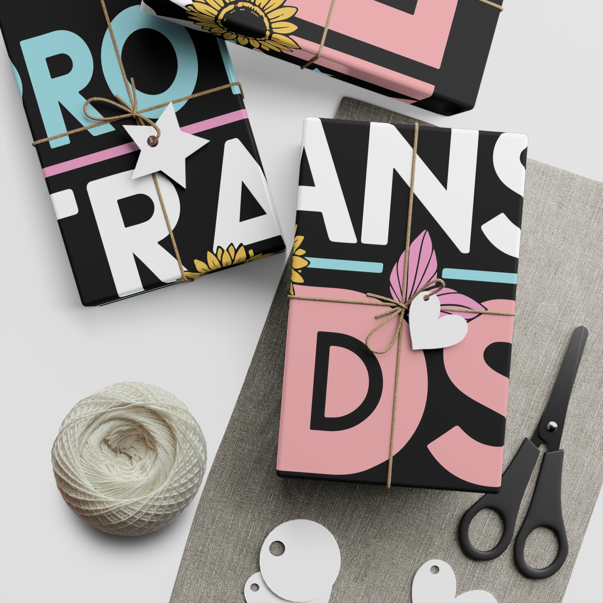 Protect Trans Kids Gift Wrapping Paper Sheets 1pc - Image 2