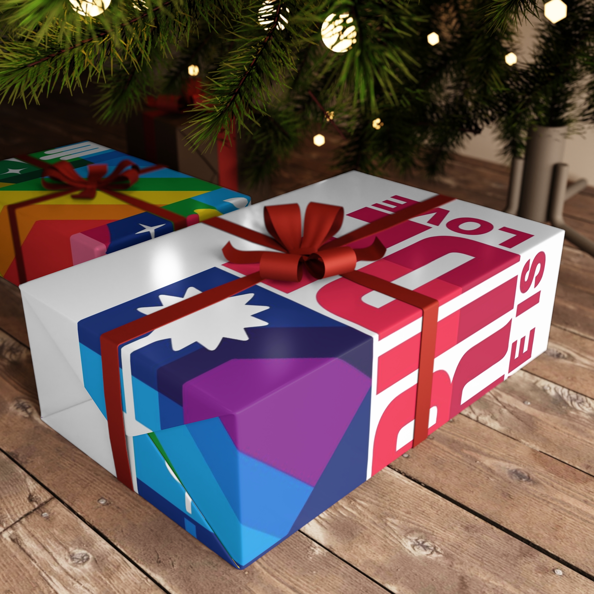 Colorful Poster Rainbow Gift Wrapping Paper Sheets 1pc - Image 3