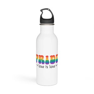 Rainbow Symbol Lgbt Pride Community Lgbt Quote Pride Isolated White Background Stainless Steel Water Bottle