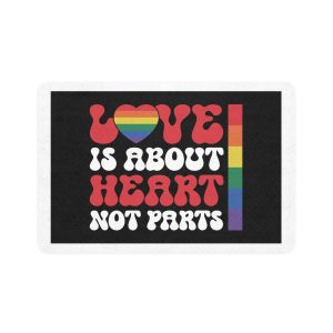 Colorful Rainbow Is About Love Made Parts Pet Food Mat 12x18