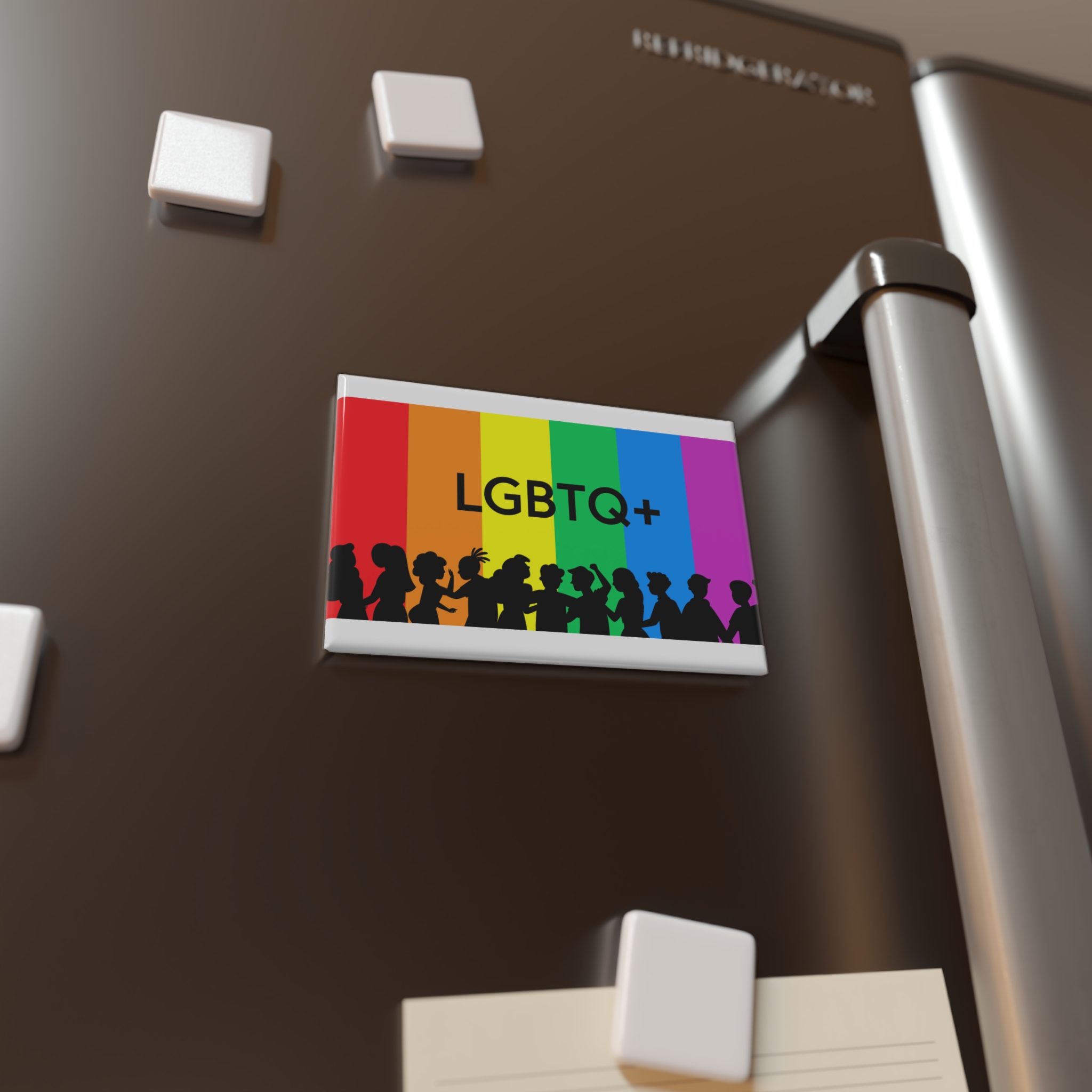 Rainbow Lgbt Lgbtqia Pride Flag Sign Flat Icon Button Magnet Rectangle 1 And 10 Pcs - Image 8