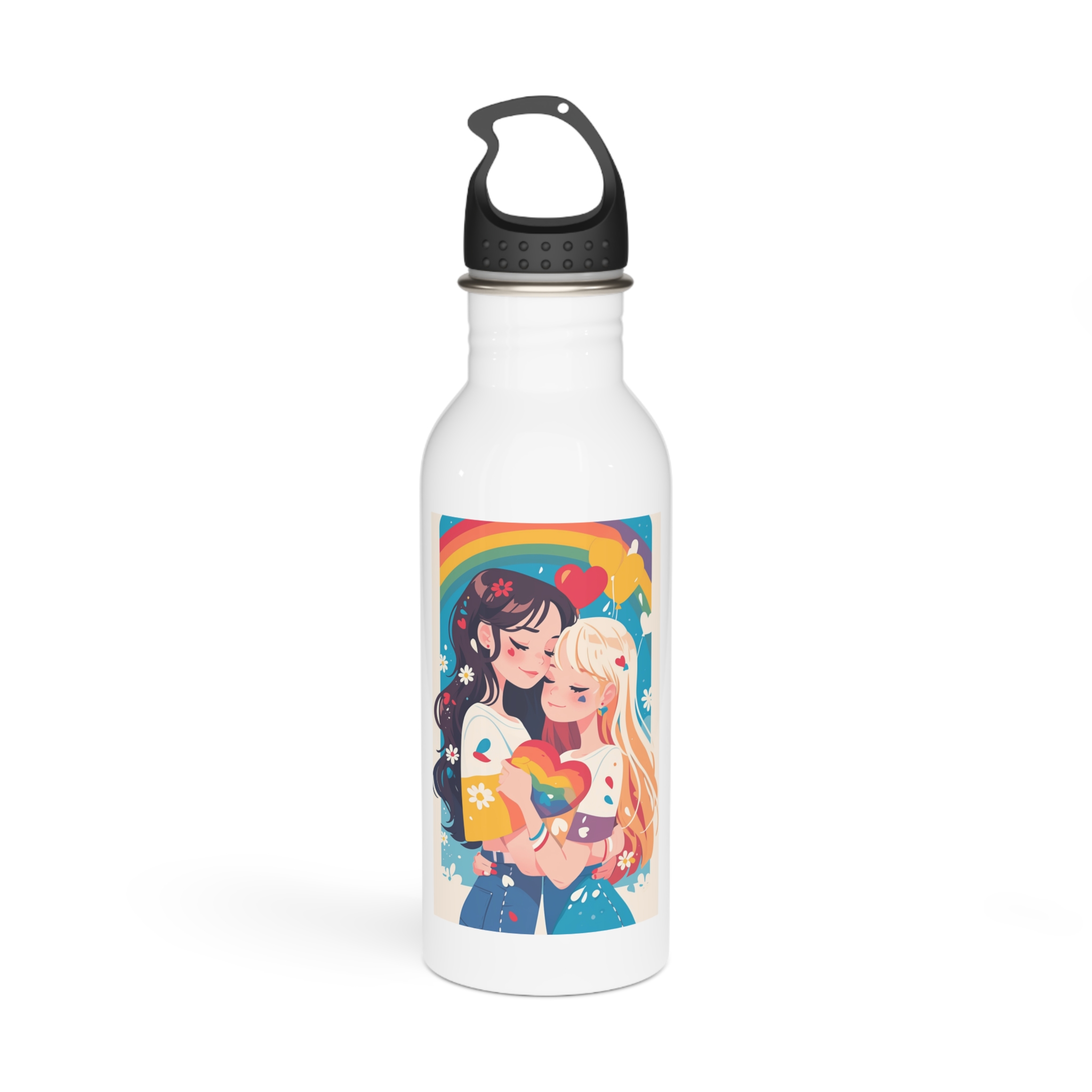 Lesbian Pride Design 23E0A0 Stainless Steel Water Bottle