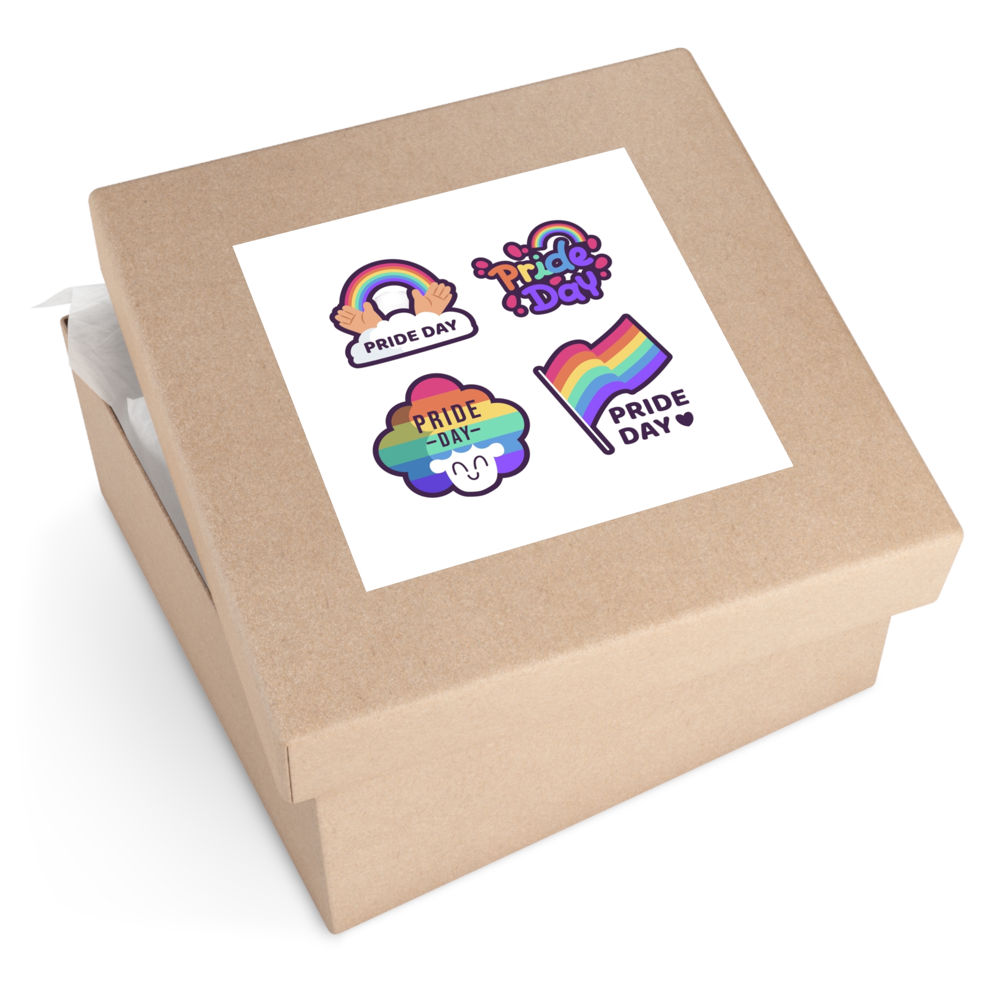 Labels With Pride Day Event Laminate Stickers Square - Image 59