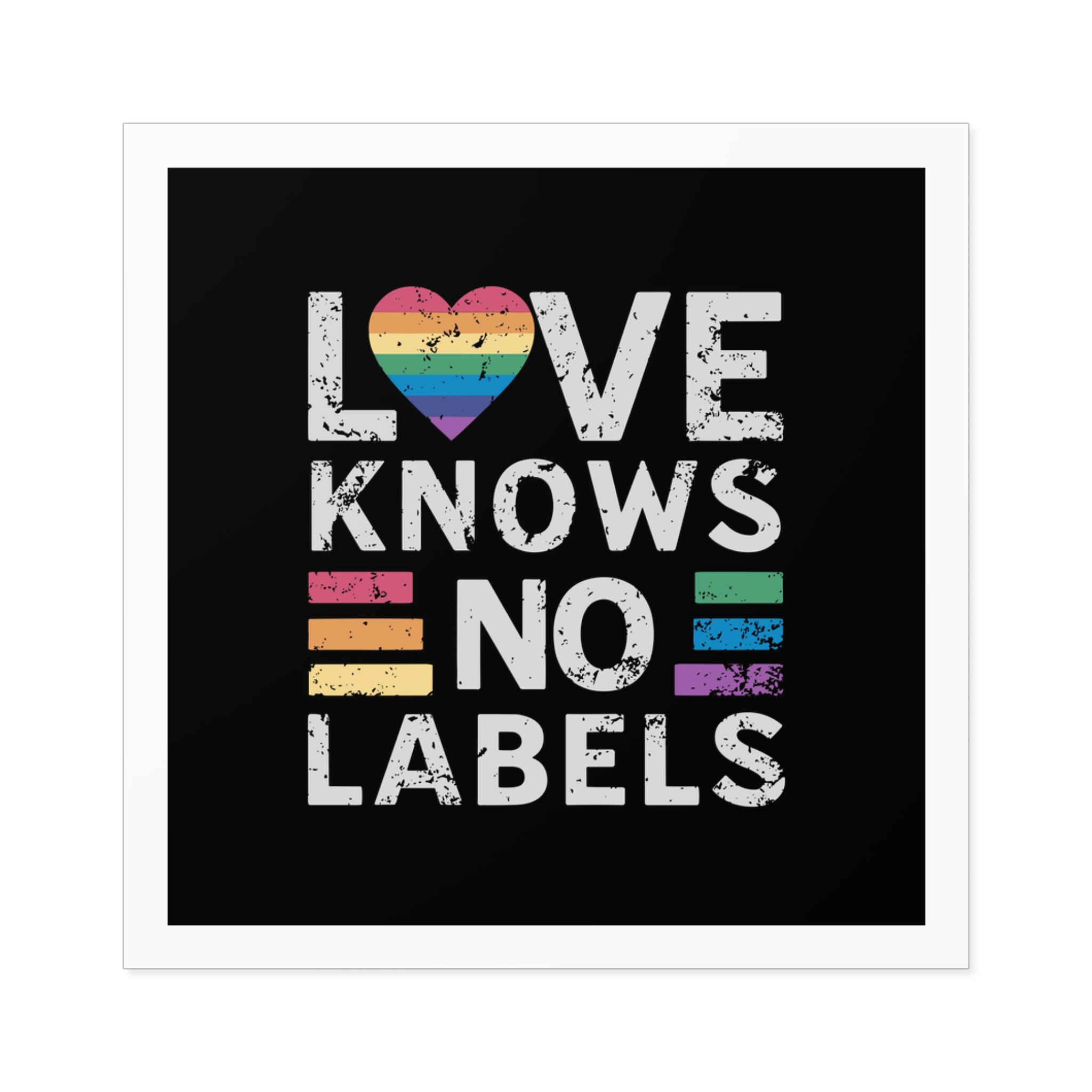 Love Knows No Labels Happy Pride Month Laminate Stickers Square - Image 17