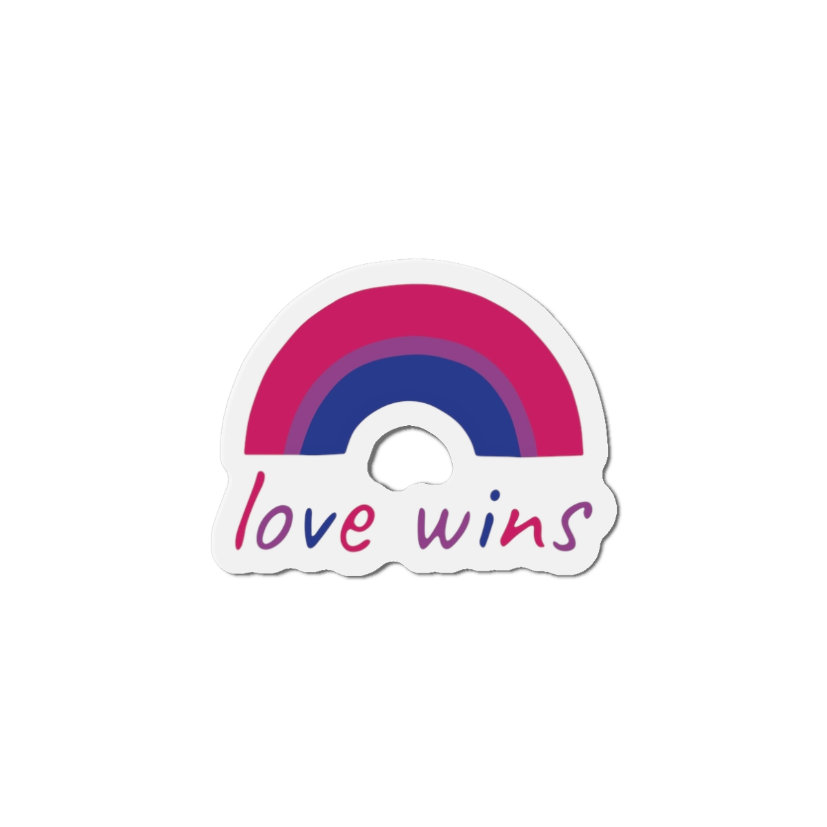 Colorful Rainbow Shape Bisexual Pride Flag Happy Pride Day Lgbtqia Community Pride Month Vector Hand Drawn Doodle Posters Stickers Logo Cards Die Cut Magnets - Image 4