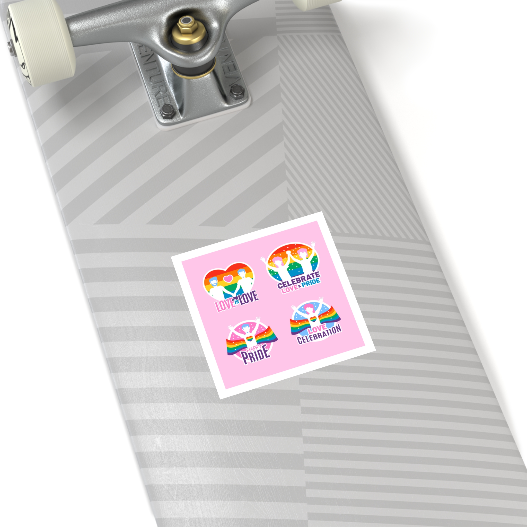 Pride Day Neon Badges Laminate Stickers Square - Image 72