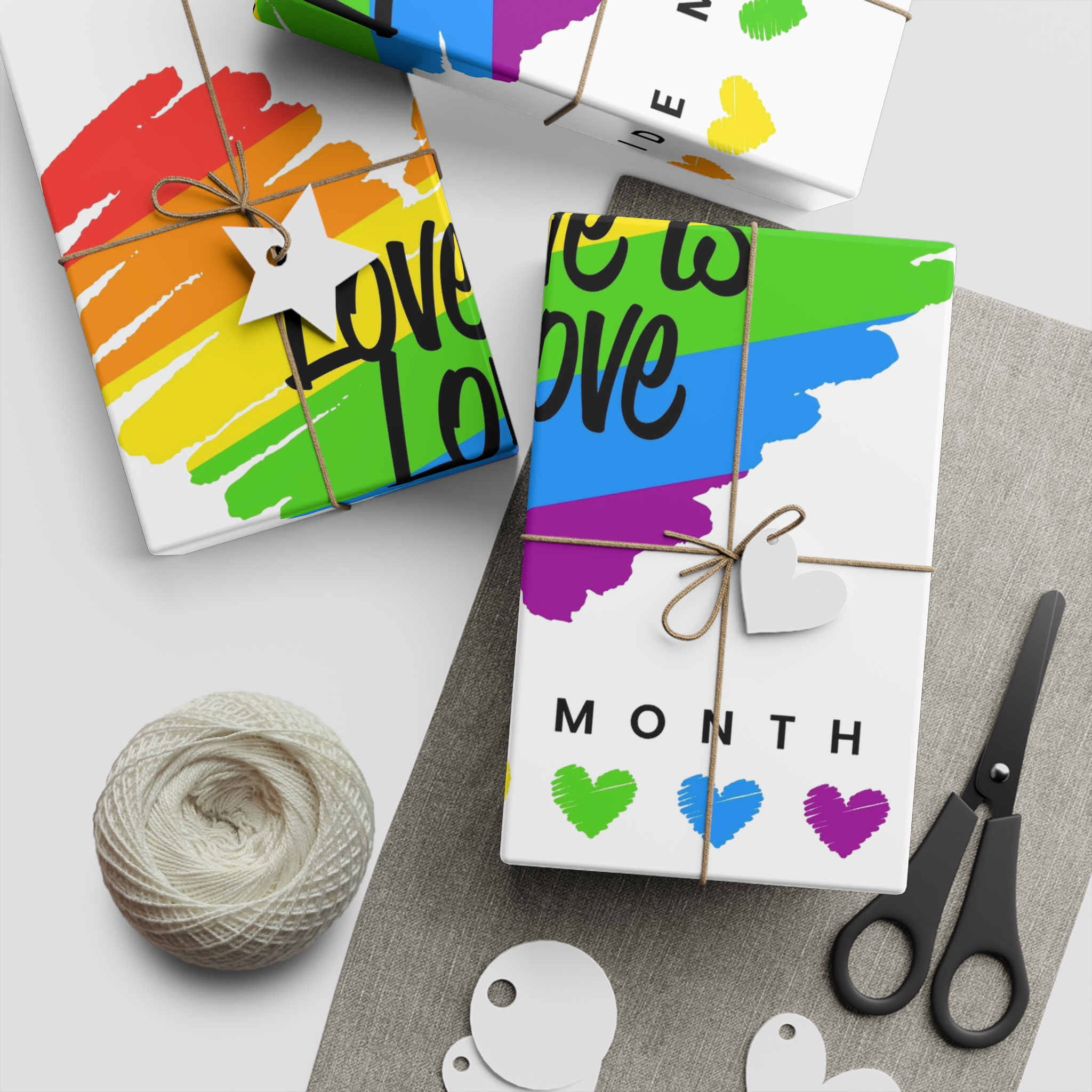 Beautiful Pride Day Flag Concept Gift Wrapping Paper Sheets 1pc - Image 2