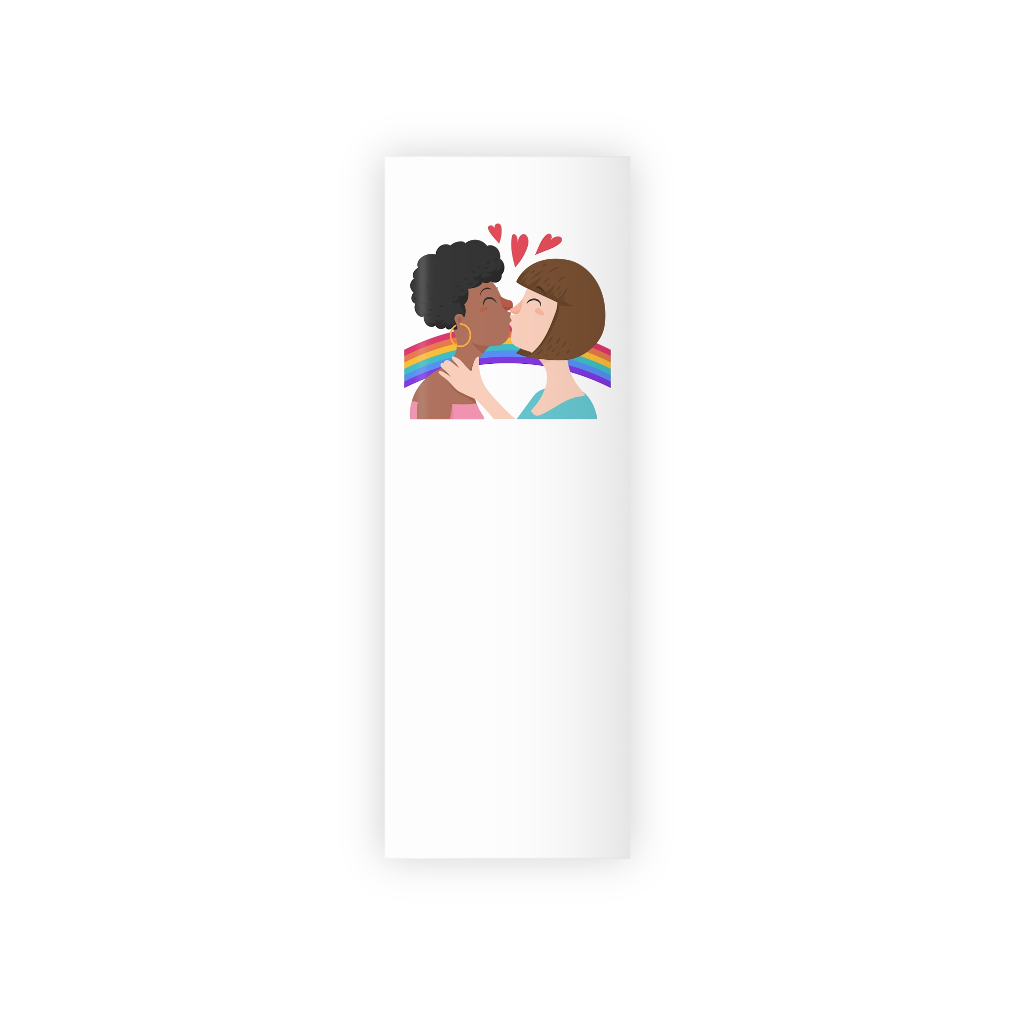 Flat Design Lesbian Kiss Illustrated Gift Wrapping Paper Rolls 1pc - Image 5