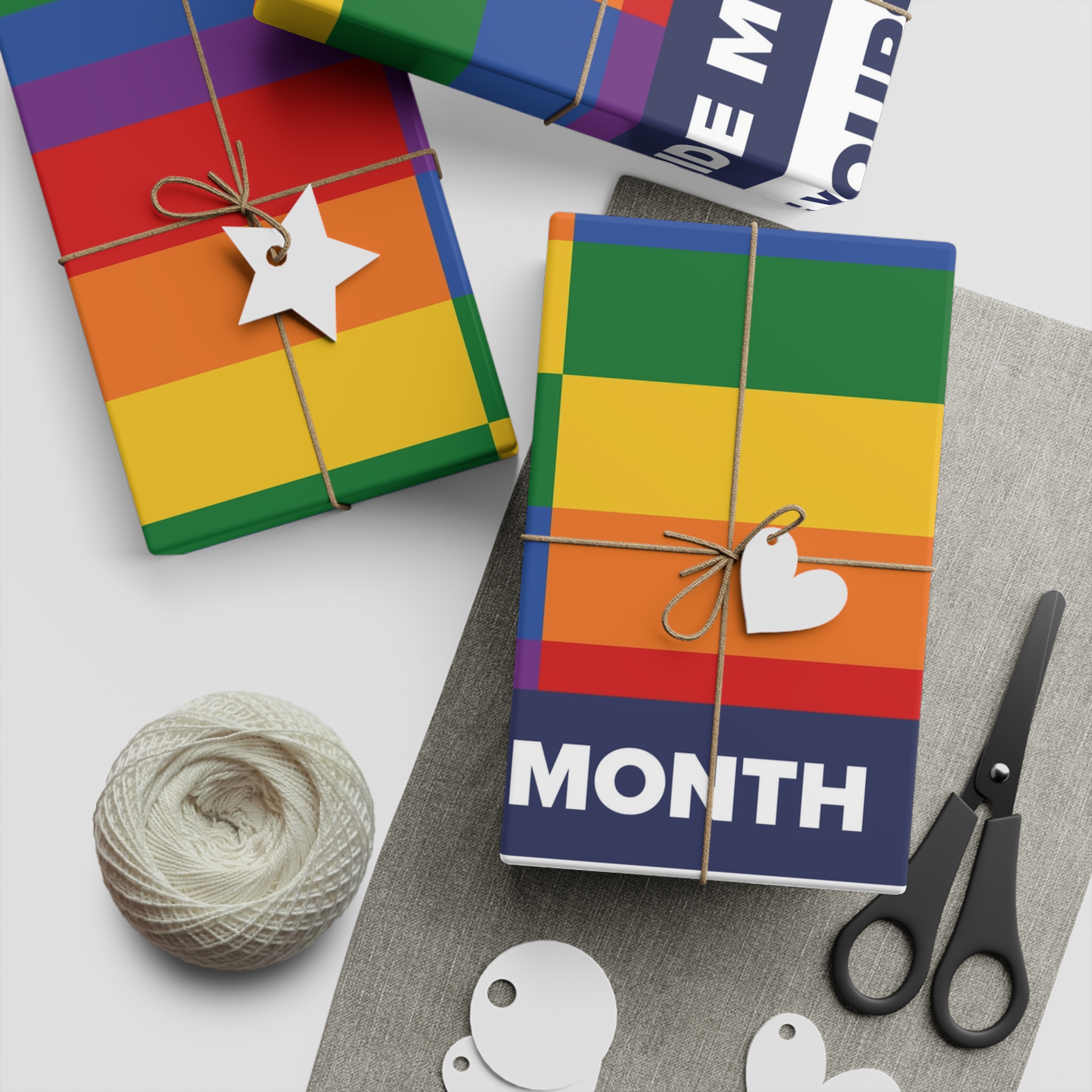 Lgbt Pride Month June Lesbian Gay Bisexual Transgender Lgbtq Flag Rainbow Vector(3) Gift Wrapping Paper Sheets 1pc - Image 2