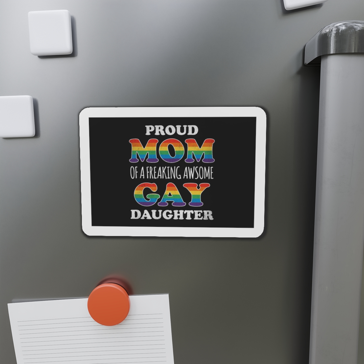 Mother Day Pride Rainbow Typography Vector Premium T Shirt(3) Die Cut Magnets - Image 14