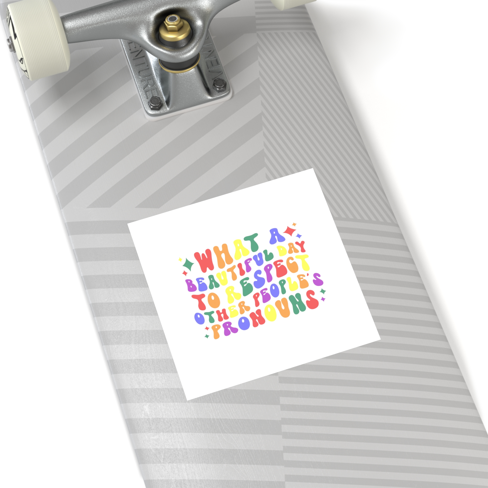 Pride Lgbt Gay Retro Tshirt Design(1) Laminate Stickers Square - Image 40