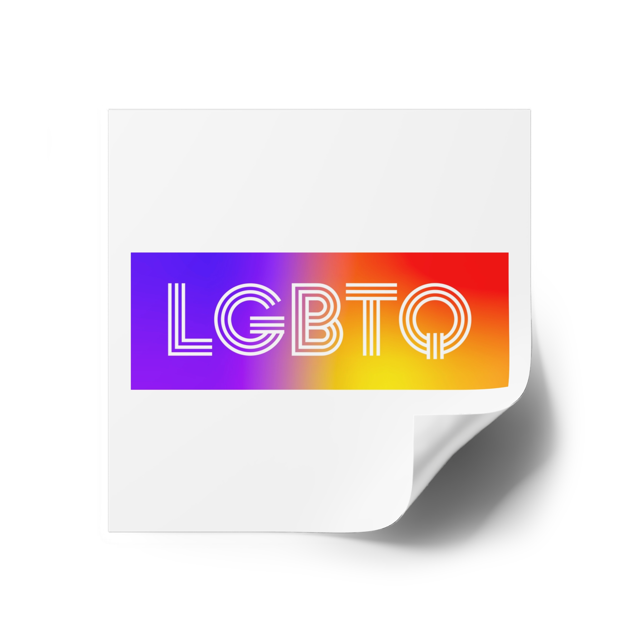 Lgbtq Typography With Rainbow Gradient Background Colorful Vibrant Pride Concept Poster Banner Laminate Stickers Square - Image 18