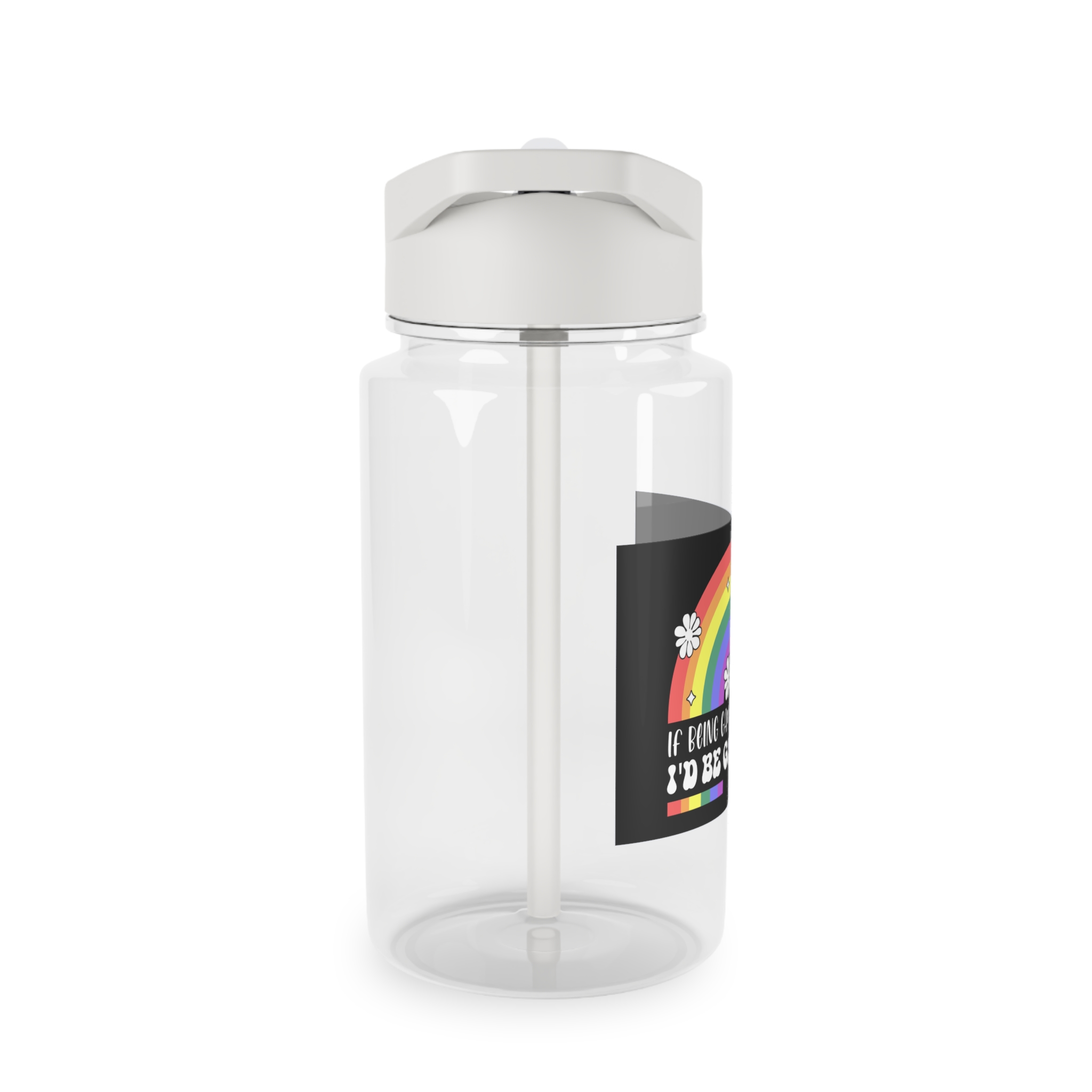 Pride Lgbt Gay Retro Tshirt Design(2) Tritan Water Bottle - Image 4