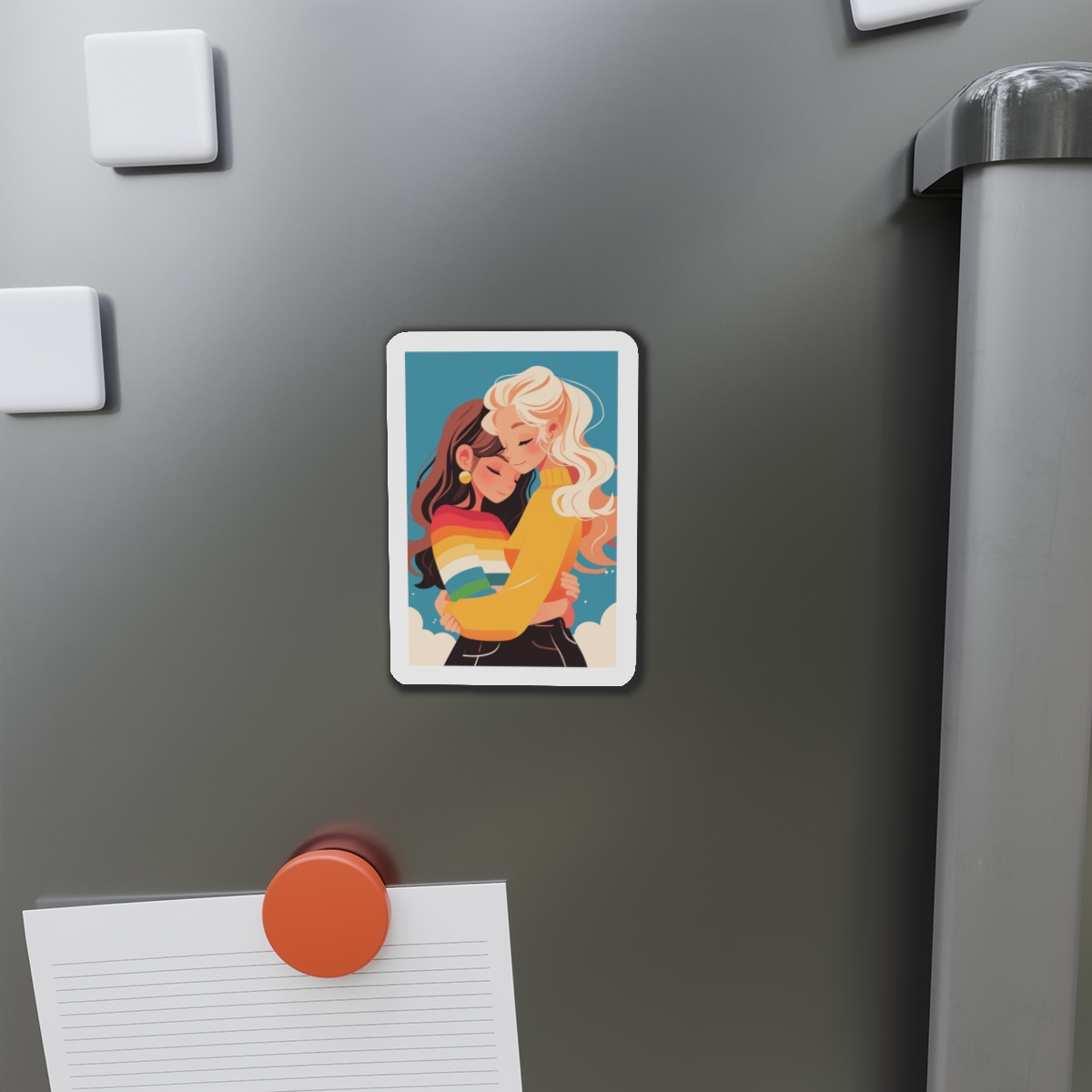 Lesbian Pride Design FE58AA Die Cut Magnets - Image 8