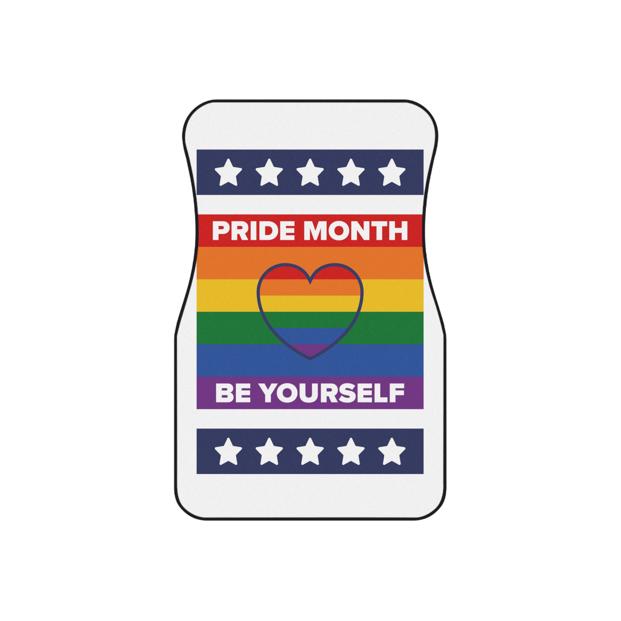 Lgbt Pride Month June Lesbian Gay Bisexual Transgender Lgbtq Flag Rainbow Vector(1) Car Mats Set Of 4 - Image 2