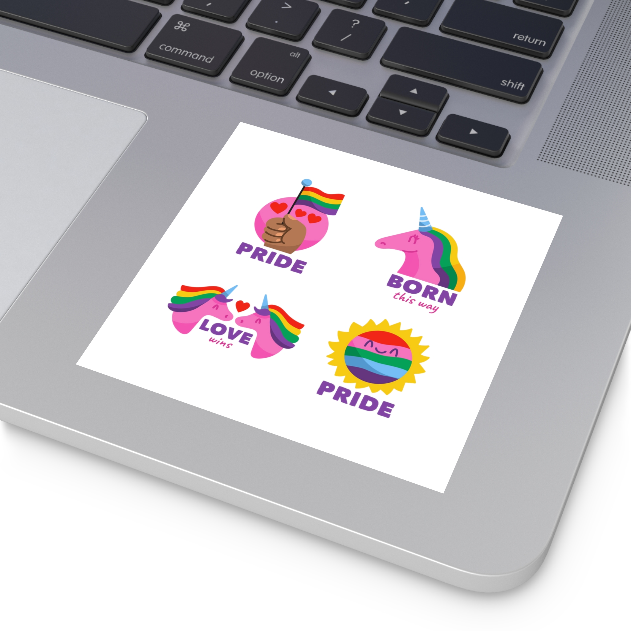 Illustrations Pride Day Badges Set Laminate Stickers Square - Image 19