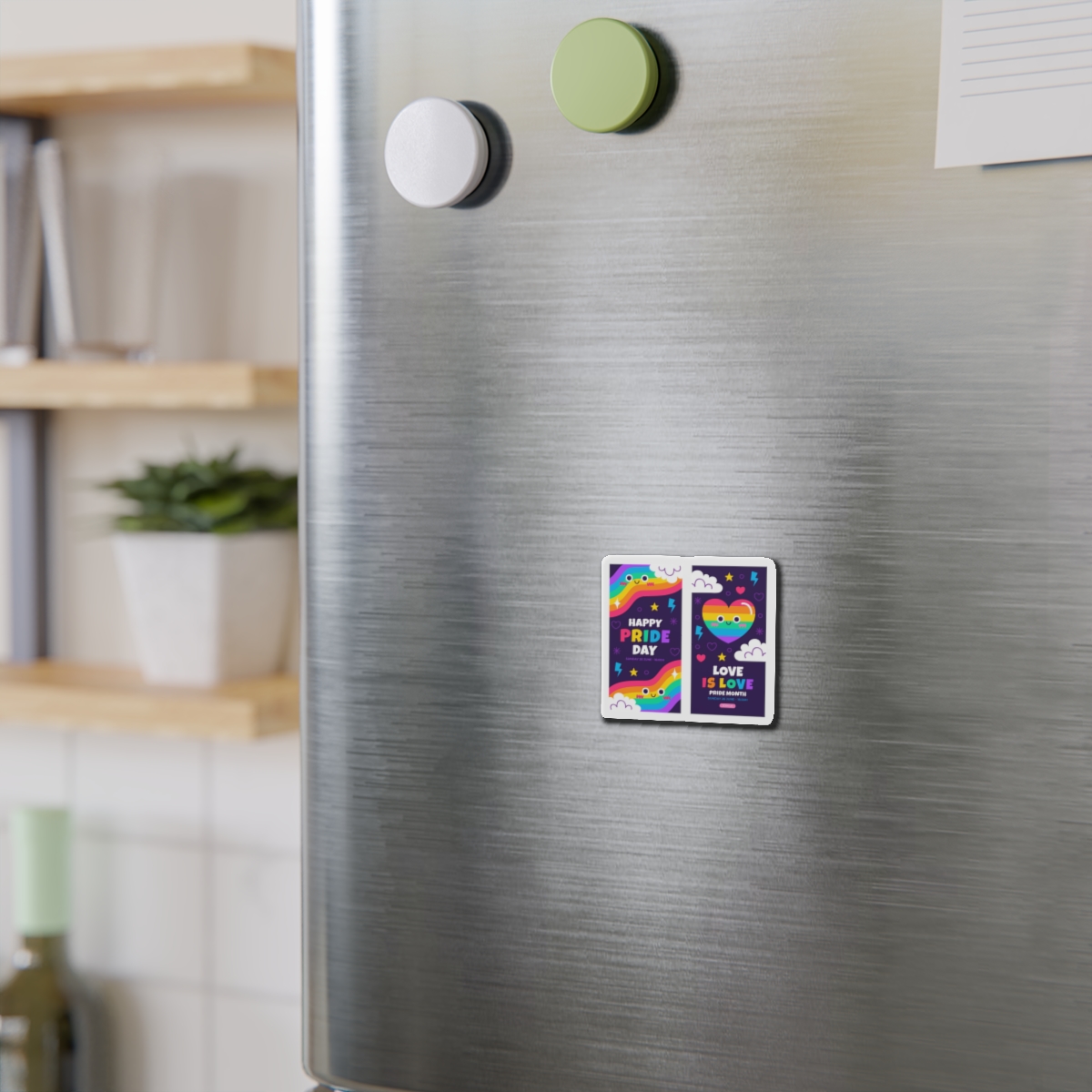 Flat Pride Month Vertical Banners Collection Die Cut Magnets - Image 3