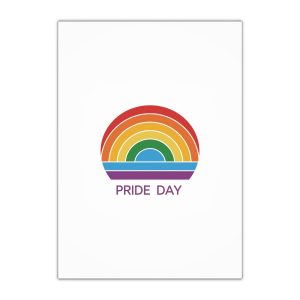 Rainbow Pride Day Celebration Logo With Multicolor Arches Text Lgbtq Support Equality Awareness Gift Wrapping Paper Sheets 1pc