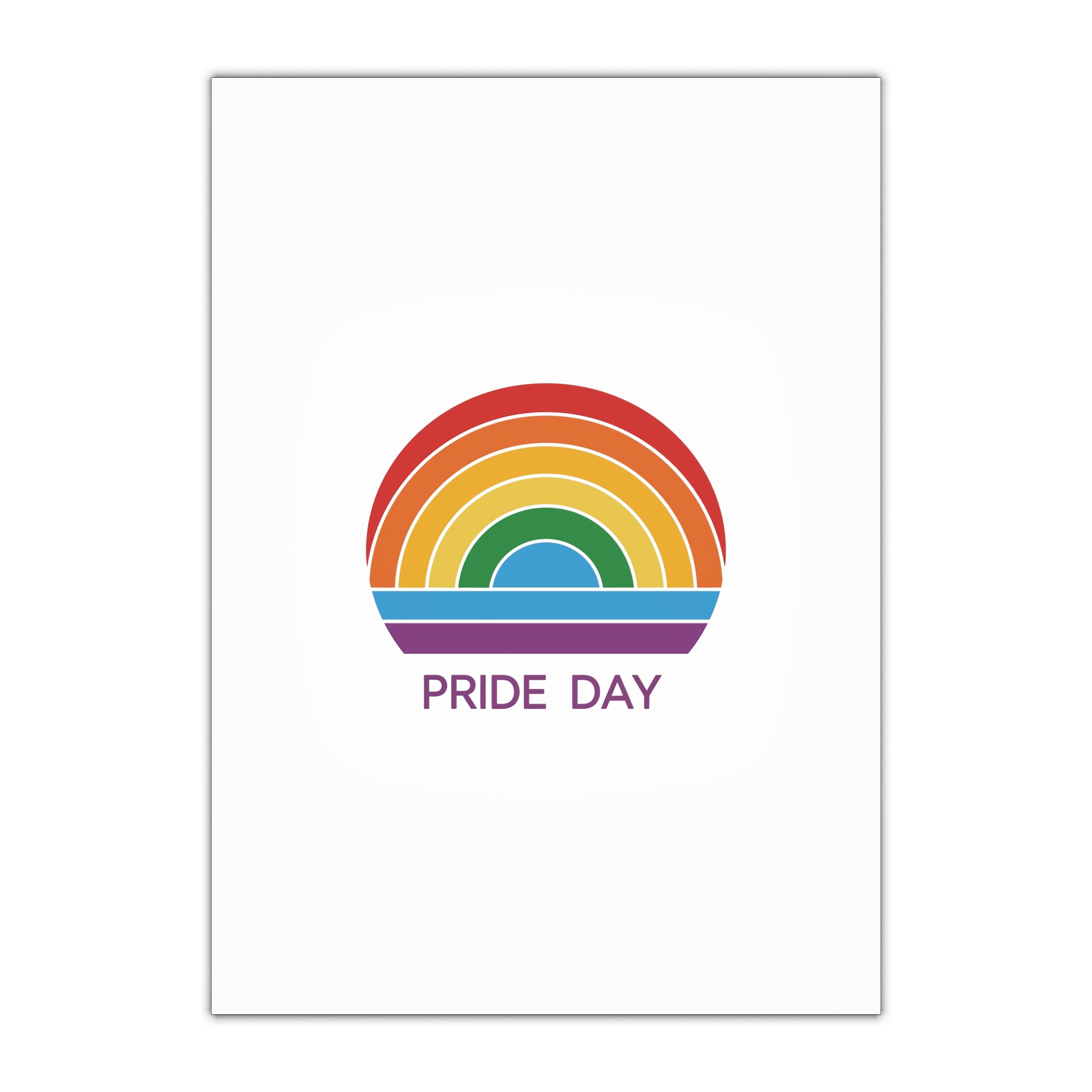 Rainbow Pride Day Celebration Logo With Multicolor Arches Text Lgbtq Support Equality Awareness Gift Wrapping Paper Sheets 1pc