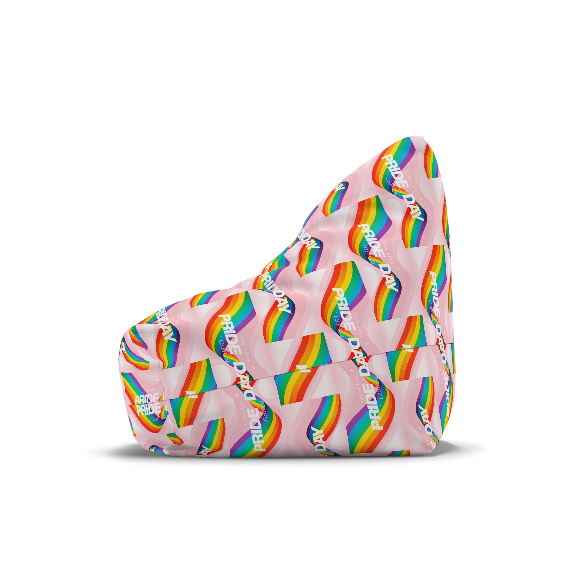 Happy Pride Month Background Vector Lgbtq Community Symbol With Rainbow Pride Flag Heart Design Cele Bean Bag Chair Cover - Image 4