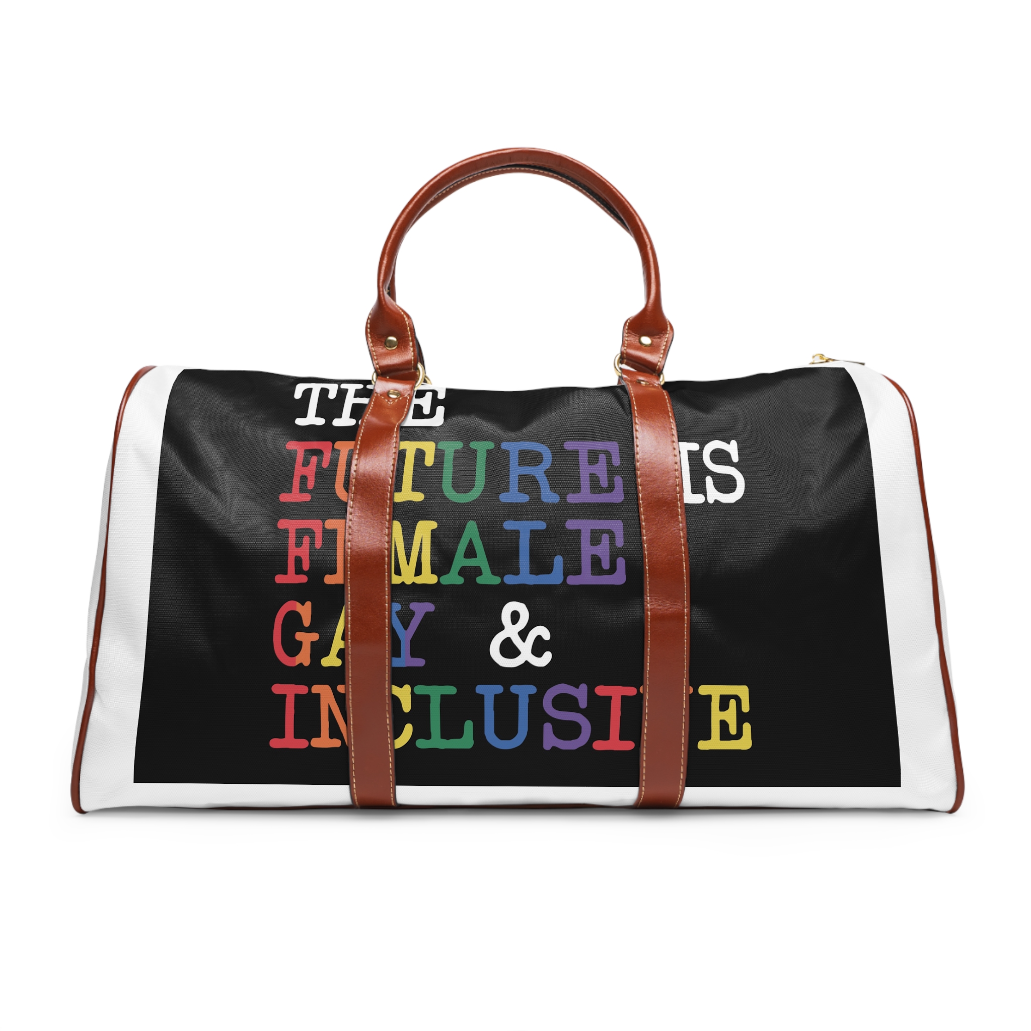 Colorful Text That Says Future Women Is Breastfeeding Waterproof Travel Bag