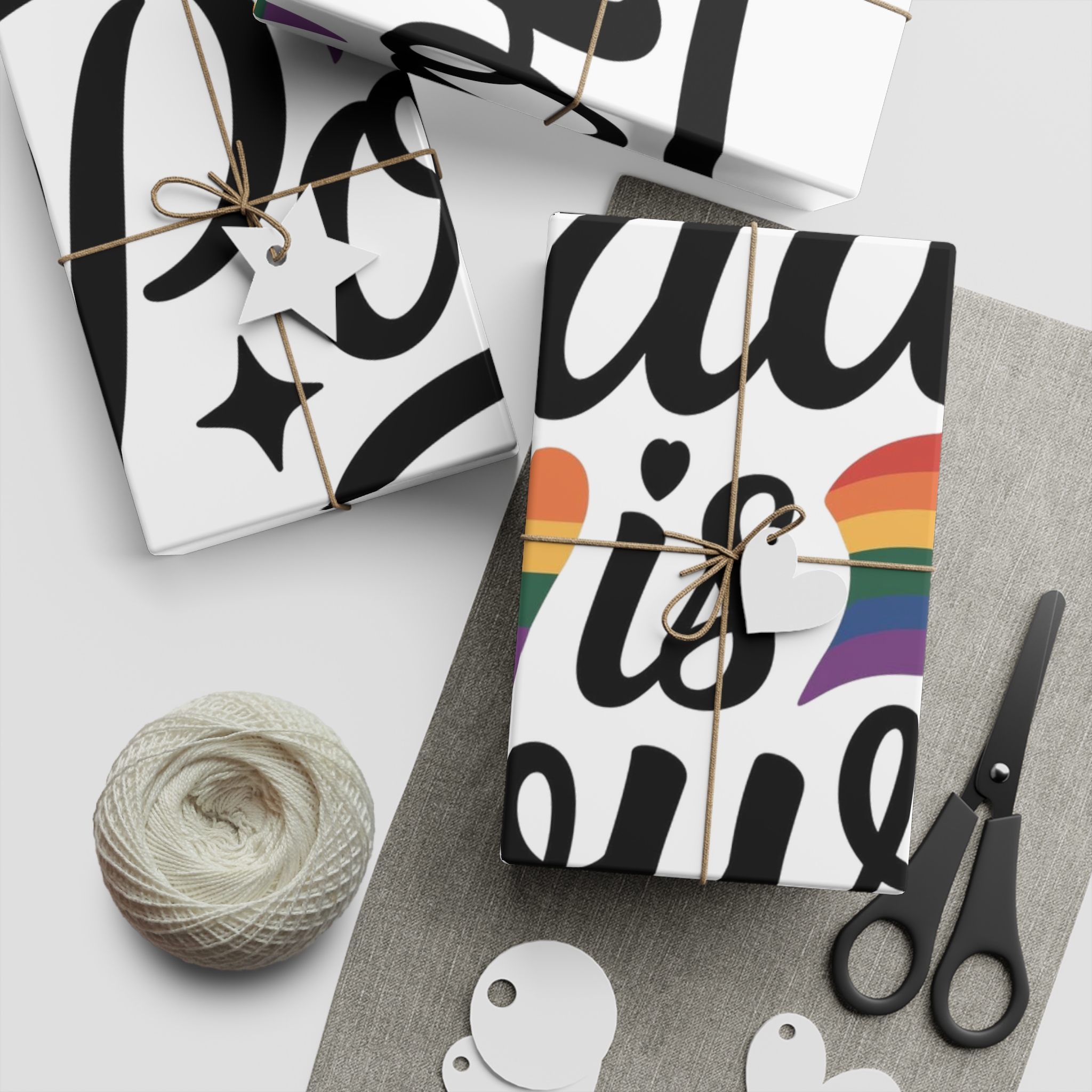 Pride Is Power T Shirt Design Isolated White Background 2 Gift Wrapping Paper Sheets 1pc - Image 5