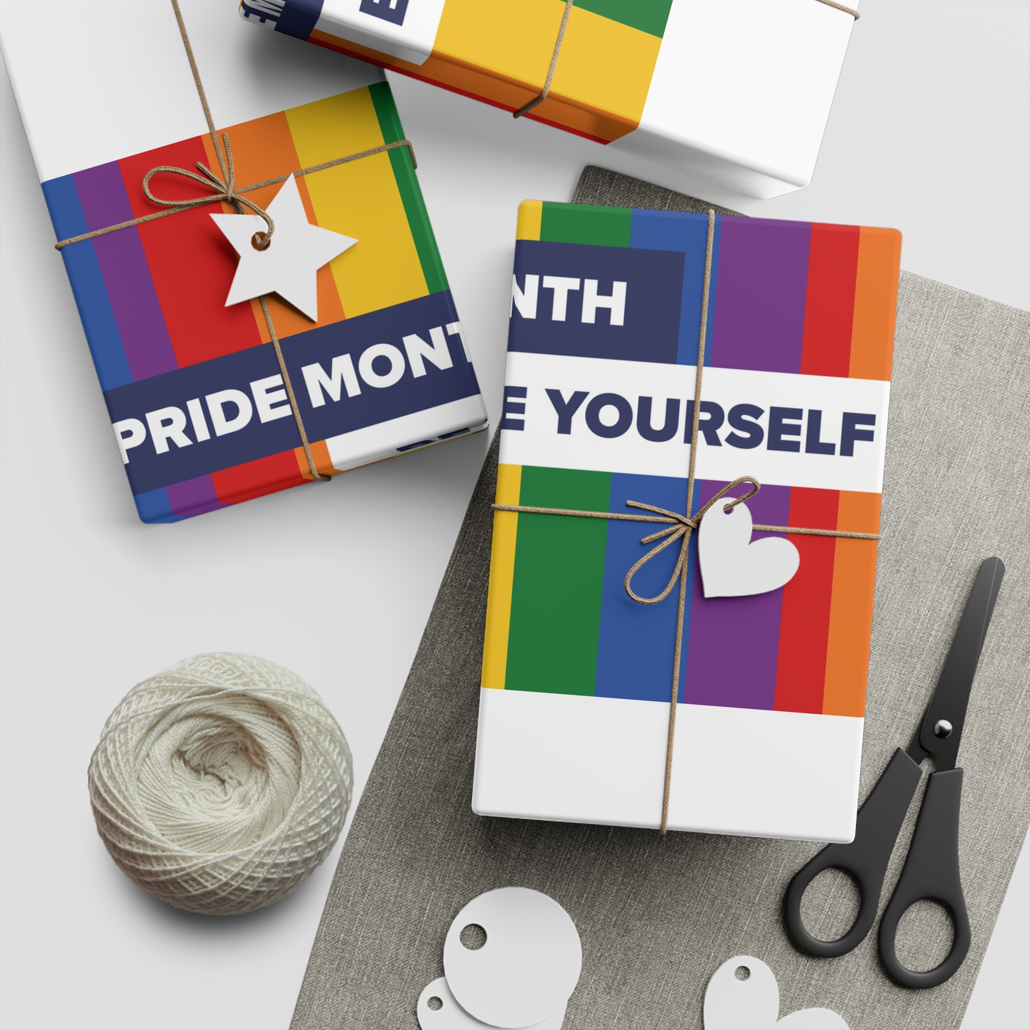 Lgbt Pride Month June Lesbian Gay Bisexual Transgender Lgbtq Flag Rainbow Vector2 Gift Wrapping Paper Sheets 1pc - Image 2