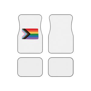 Vector Hand Drawn Lgbt New Rainbow Flag Car Mats Set Of 4