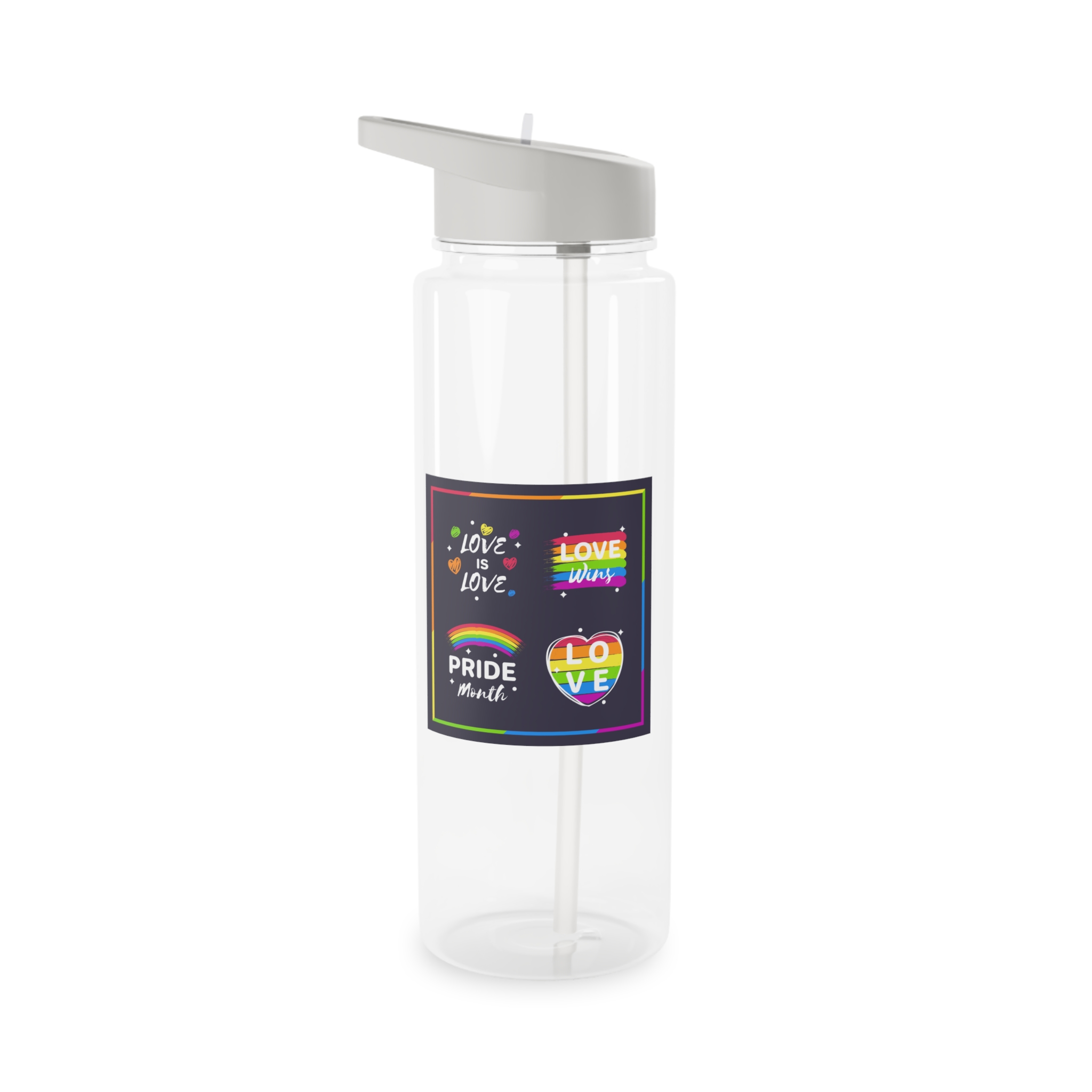 Pride Day Badges Set Tritan Water Bottle - Image 5