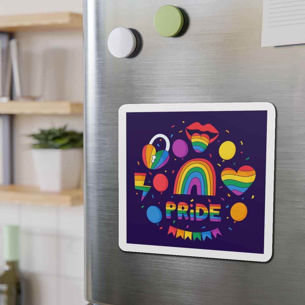 Hand Drawn Elements Collection Pride Month Celebration Die Cut Magnets - Image 15