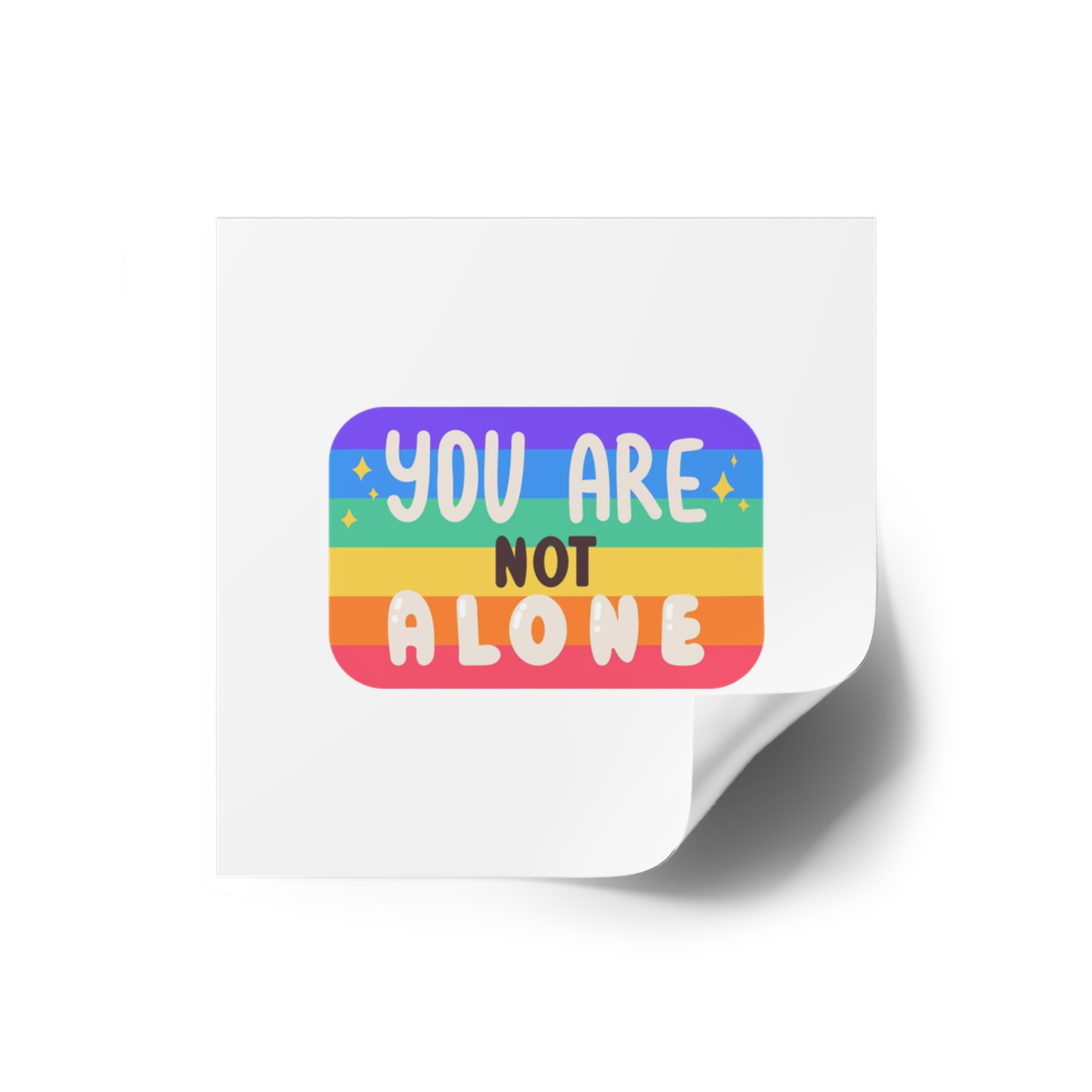 Lgbt Sticker Pack White Background Lgbtq Set Symbol Lgbt Pride Community Rainbow Elements Vector Hand Draw Illustration Hand Drawn Lettering (2) Laminate Stickers Square - Image 10