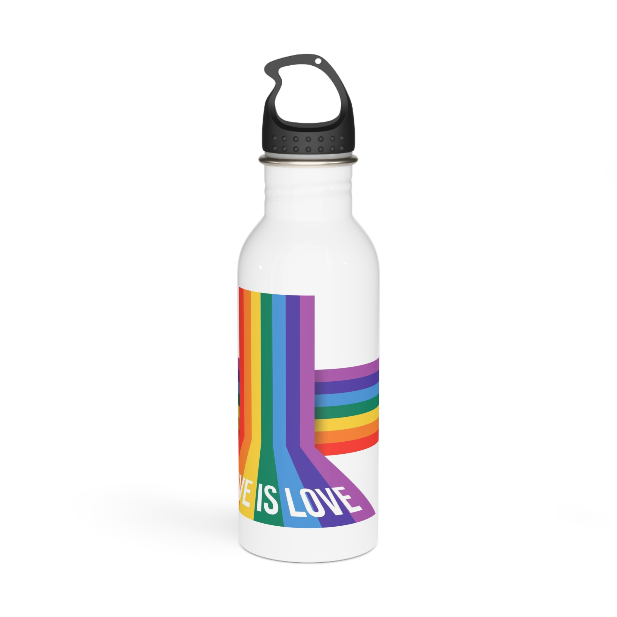 Pride Month Banner With Pride Lgbtq Rainbow Flag Vector Background Stainless Steel Water Bottle
