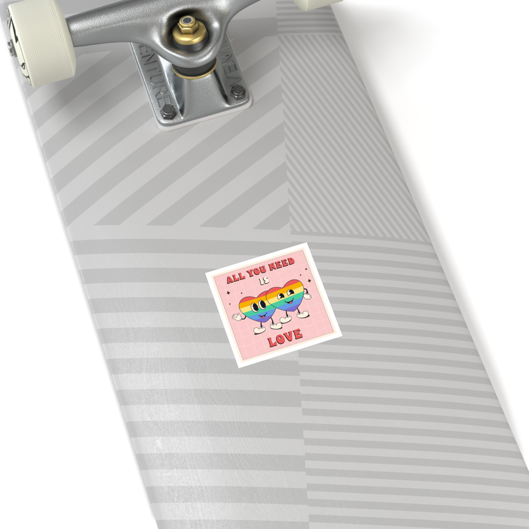 Lgbtq Pride Month Retro Groovy Poster Social Media Post Template With Rainbow Heart Laminate Stickers Square - Image 16