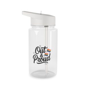 Out Proud T Shirt Design Isolated White Background1 Tritan Water Bottle