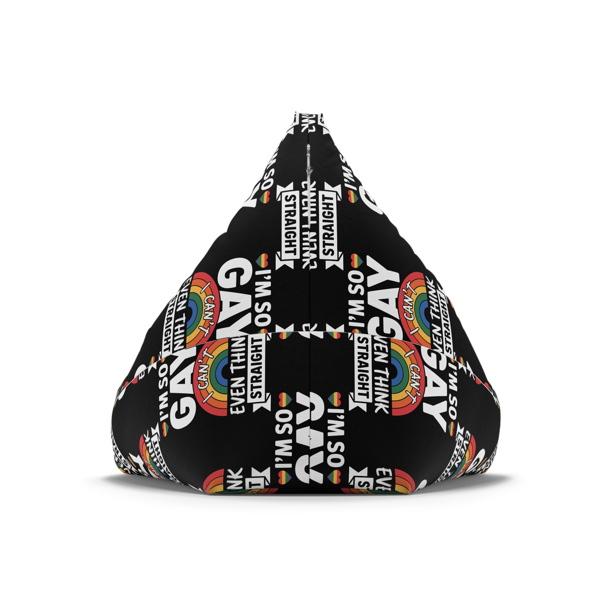 Im So Gay I Cant Even Think Straight Pride Design Bean Bag Chair Cover - Image 6