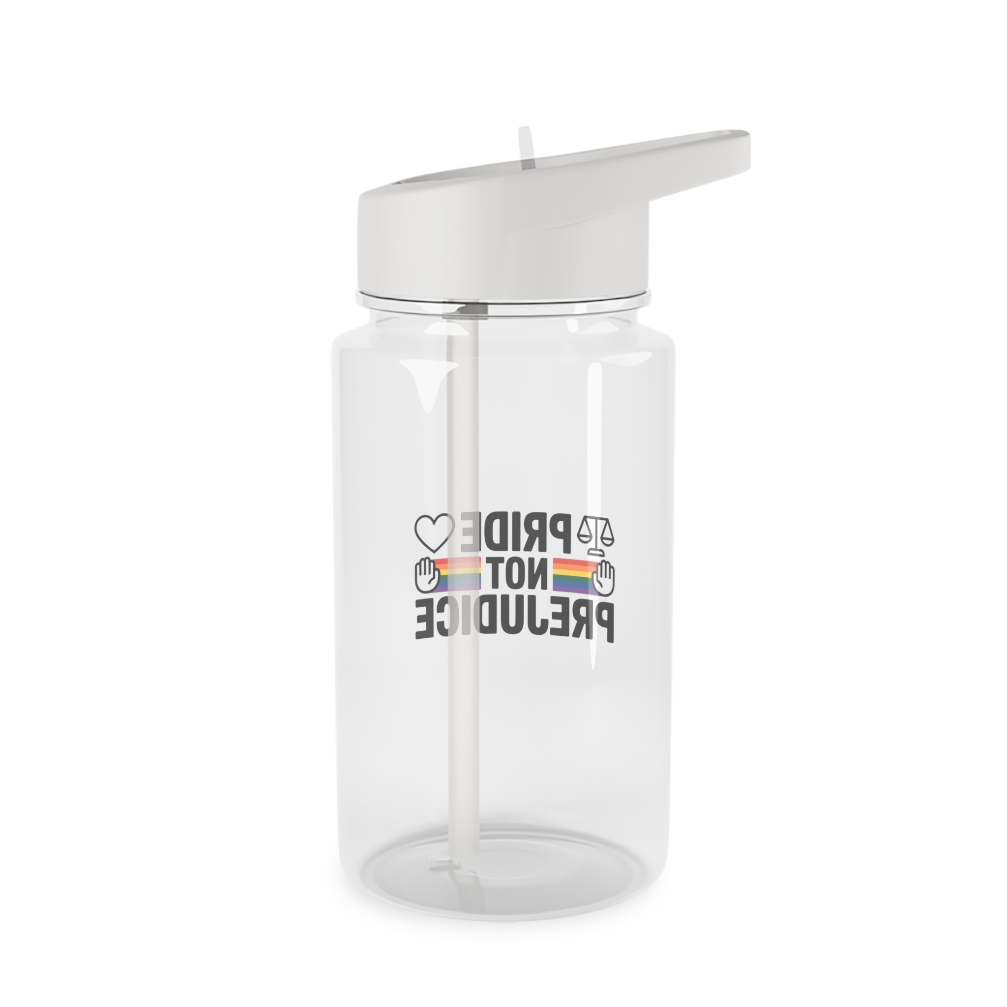 Pride Prejudice T Shirt Design Isolated White Background 2 Tritan Water Bottle - Image 2