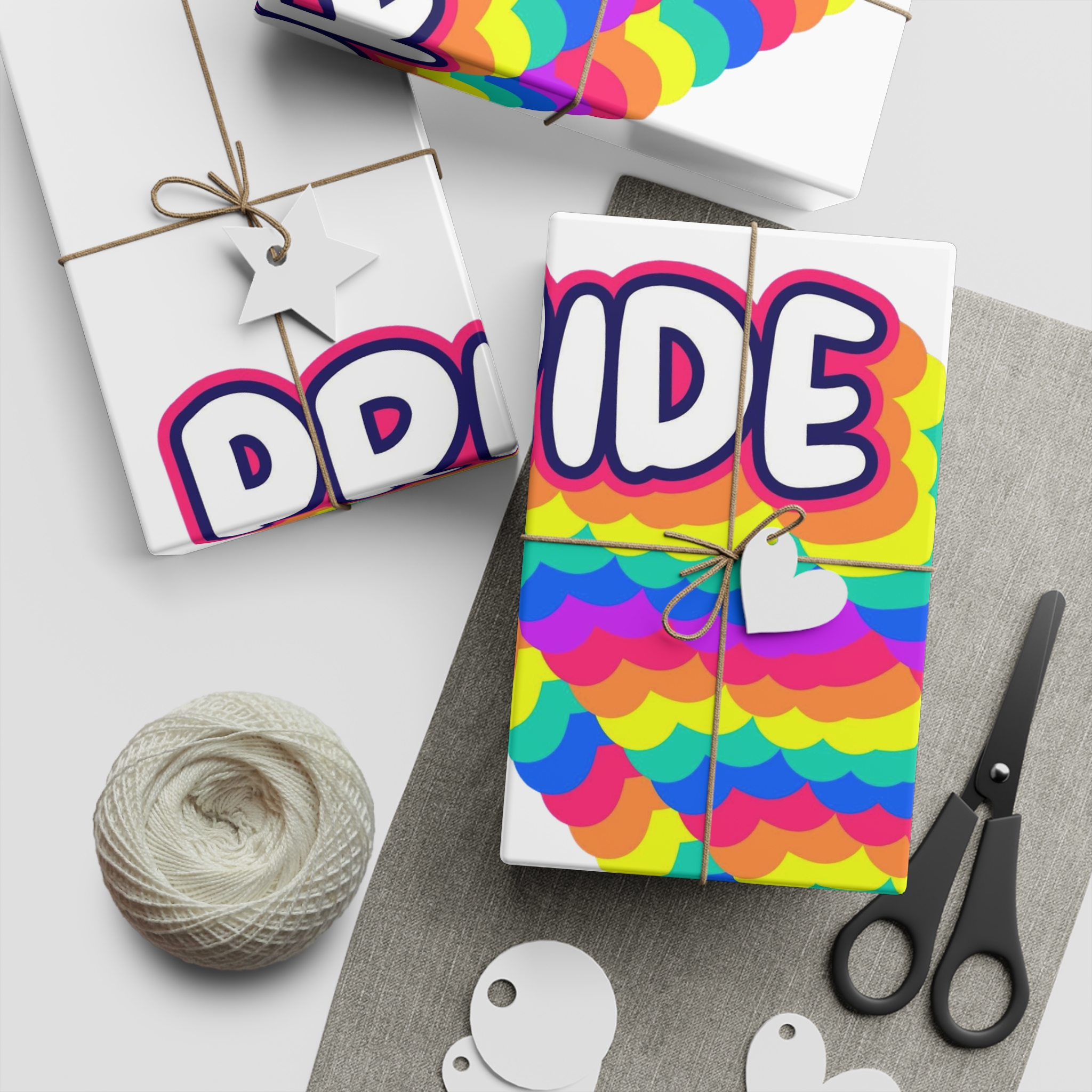 Pride Text Lettering Pride Month Celebration Poster Gift Wrapping Paper Sheets 1pc - Image 2