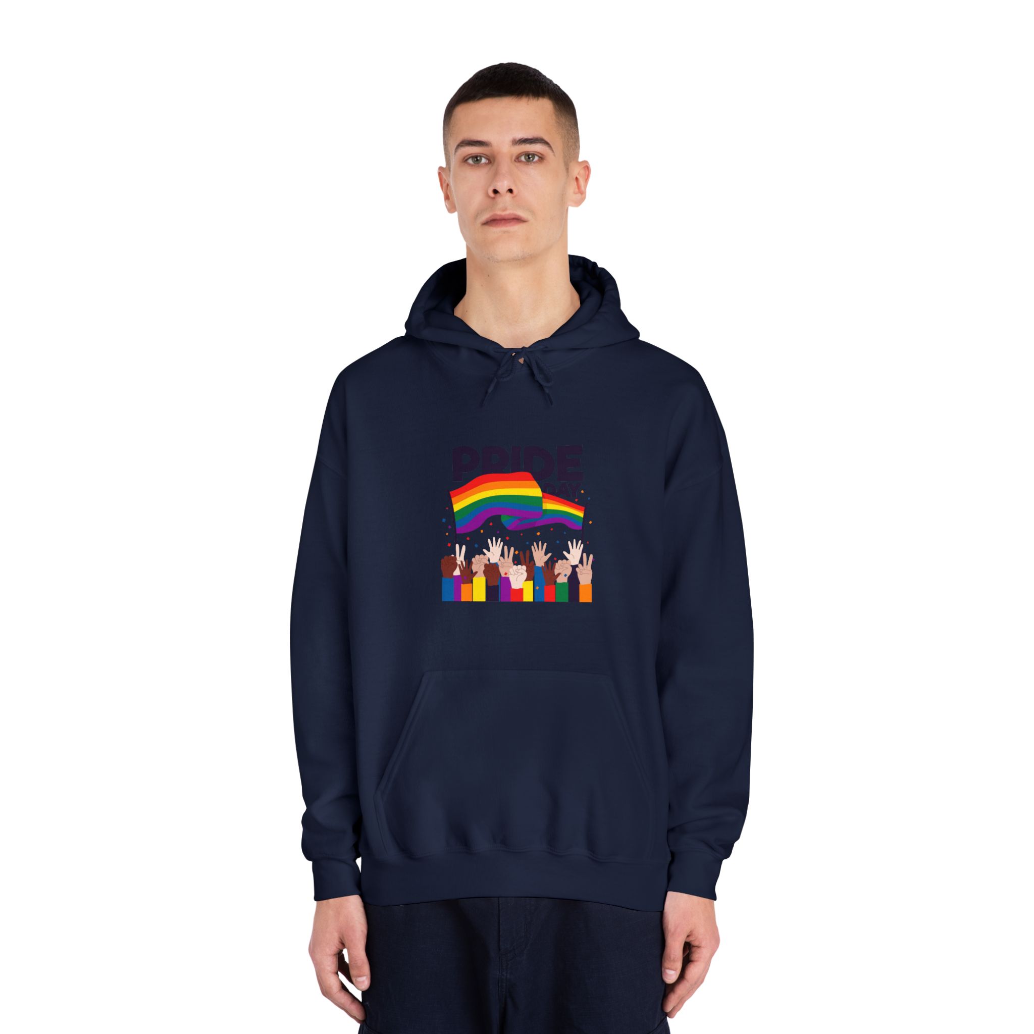 Pride Day Event With Rainbow Flag Theme Unisex Dryblend Hooded Sweatshirt - Image 31
