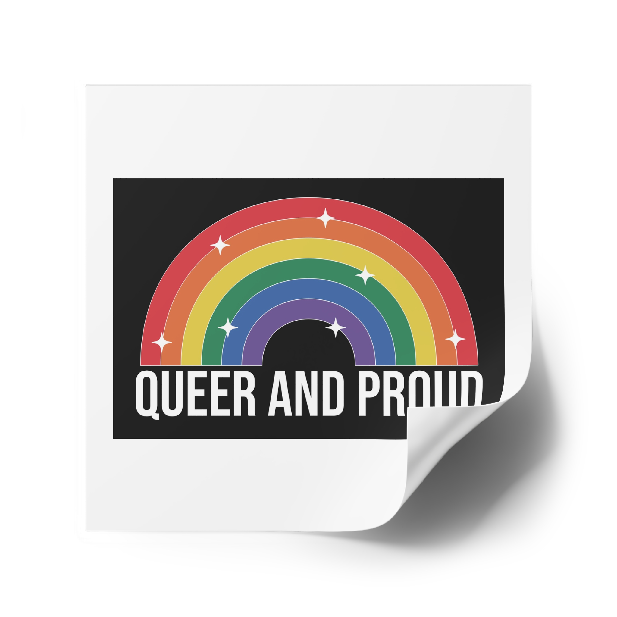 Pride Lgbtq Gay Typography Vector Tshirt Design(3) Laminate Stickers Square - Image 42