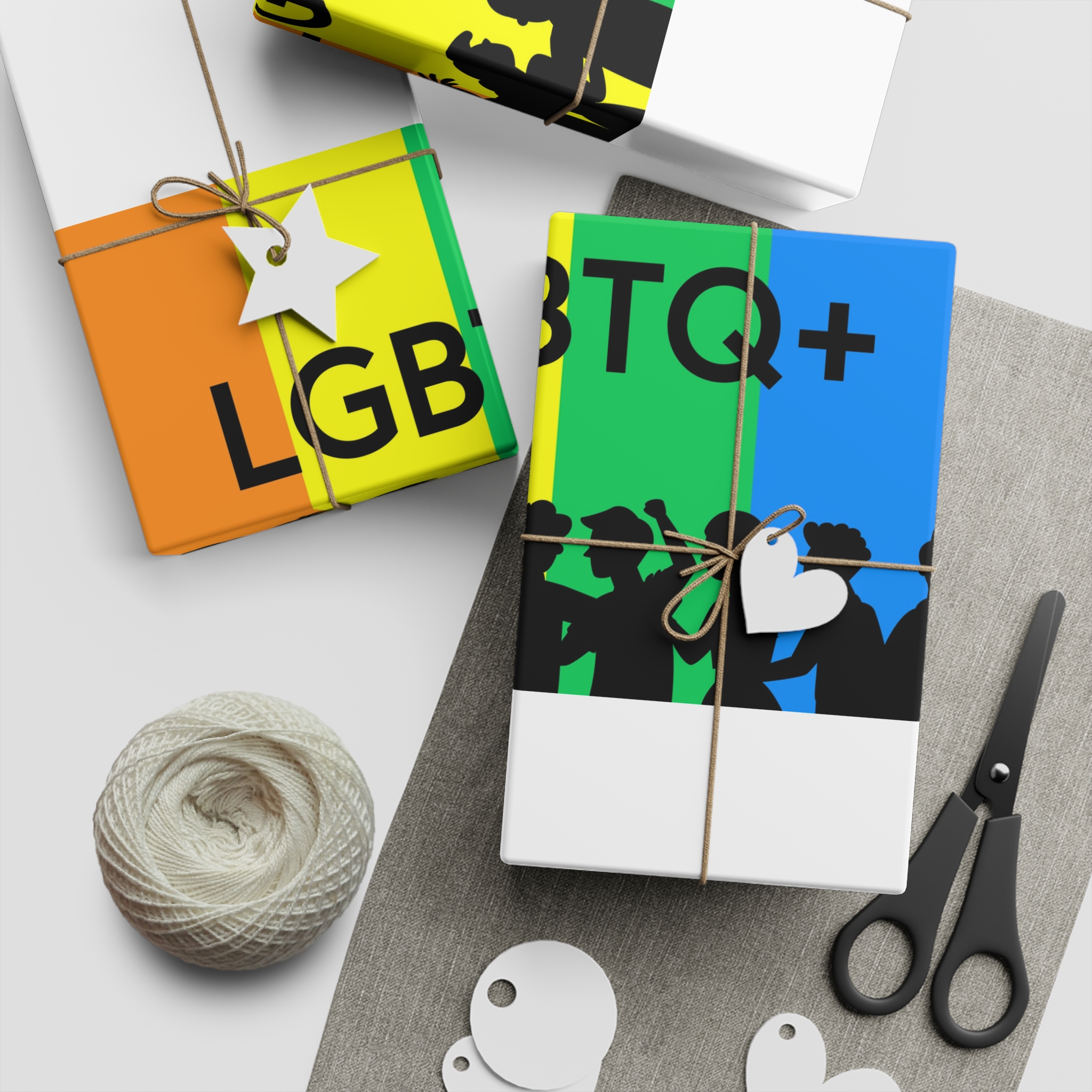 Rainbow Lgbt Lgbtqia Pride Flag Sign Flat Icon Gift Wrapping Paper Sheets 1pc - Image 2