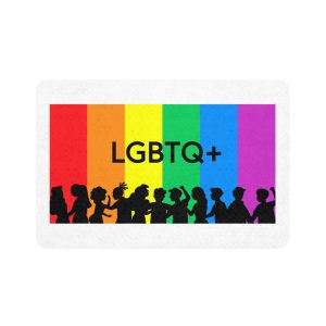 Rainbow Lgbt Lgbtqia Pride Flag Sign Flat Icon Pet Food Mat 12x18