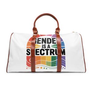 Gender Is Spectrum T Shirt Design Isolated White Background Waterproof Travel Bag