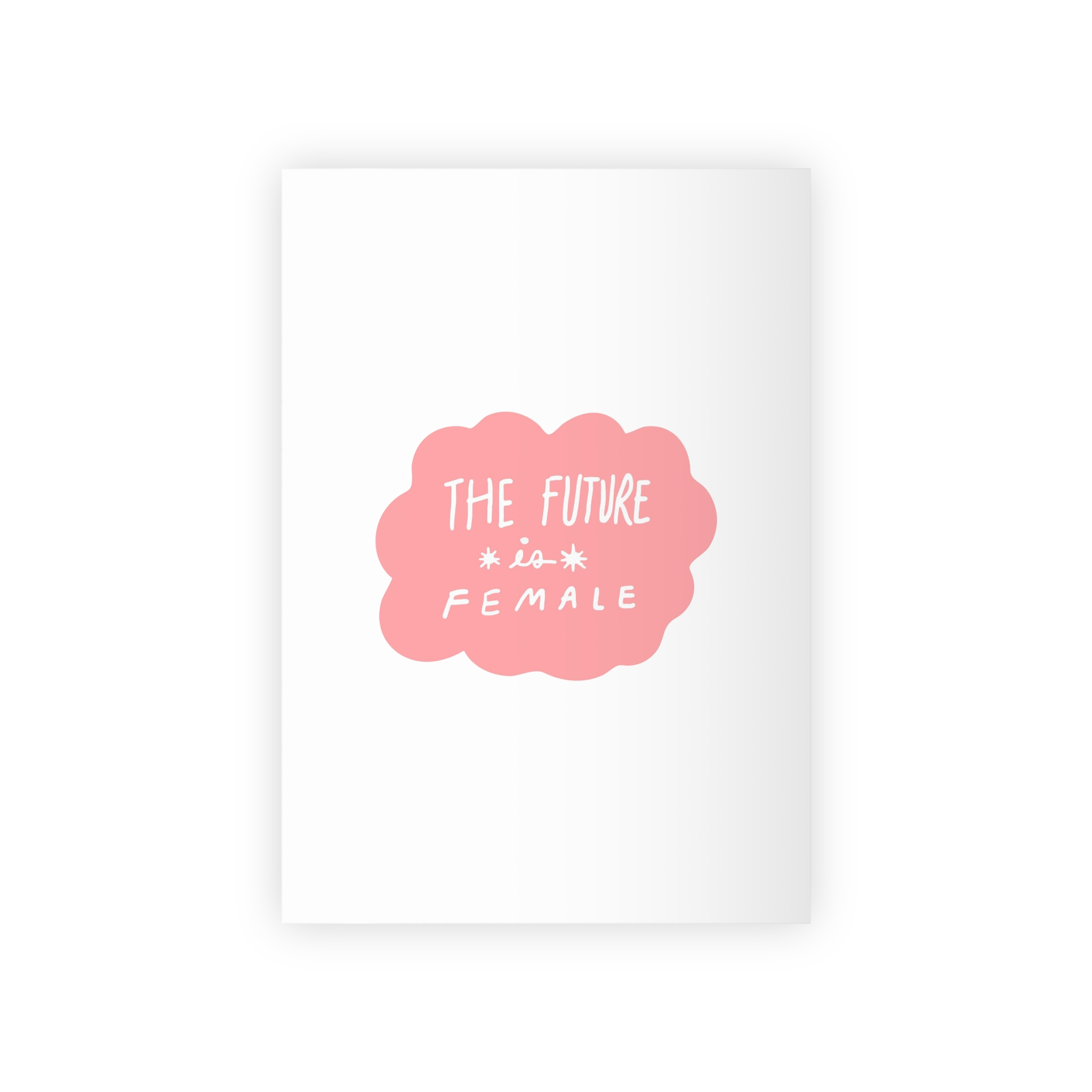 Future Is Female Sticker Collage Pink Speech Bubble Vector Gift Wrapping Paper Rolls 1pc