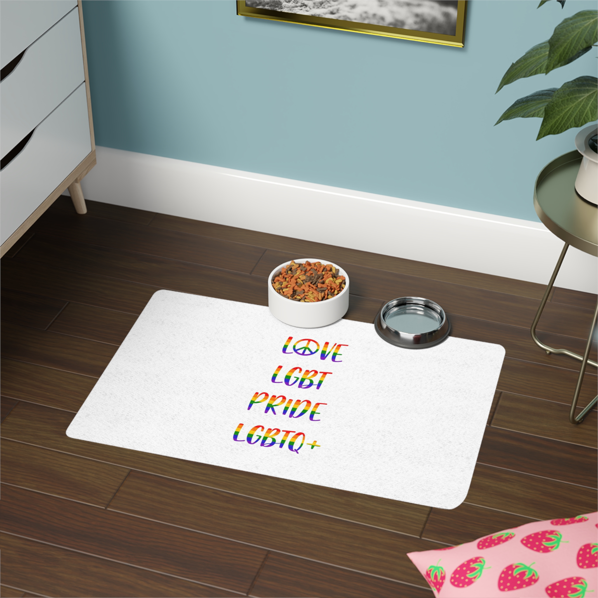 Lgbt Pride Month June Poster Card Banner Background Vector Illustration Pet Food Mat 12x18 - Image 4