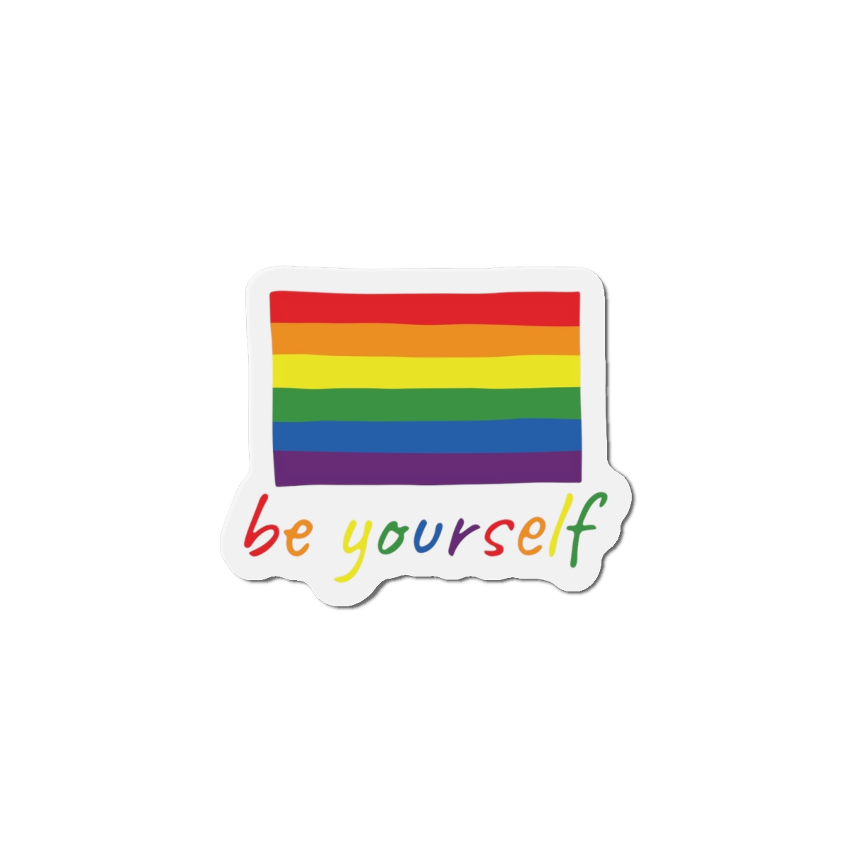 Colorful Gay Pride Flag Happy Pride Day Lgbtq Community Pride Month Vector Hand Drawn Doodle Posters Stickers Logo Cards(2) Die Cut Magnets - Image 13