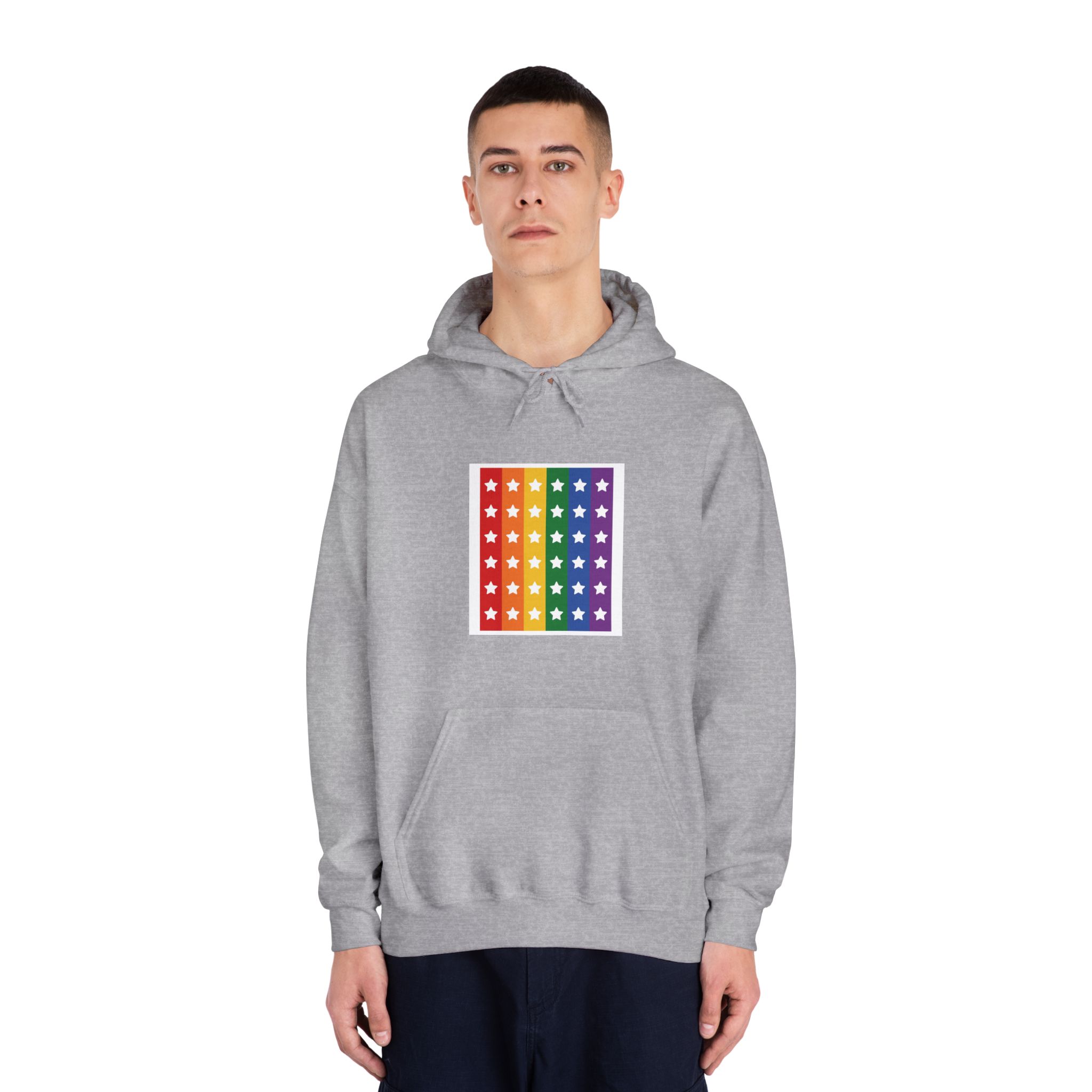 Lgbt Pride Month June Lesbian Gay Bisexual Transgender Lgbtq Flag Rainbow Vector(3) (1) Unisex Dryblend Hooded Sweatshirt - Image 15