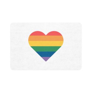 Vector Illustration Rainbow Heart Lgbt Pride Pet Food Mat 12x18