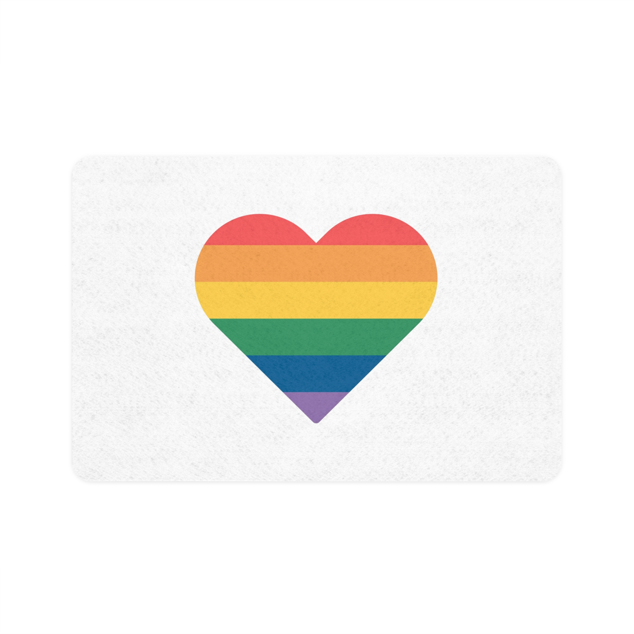 Vector Illustration Rainbow Heart Lgbt Pride Pet Food Mat 12x18