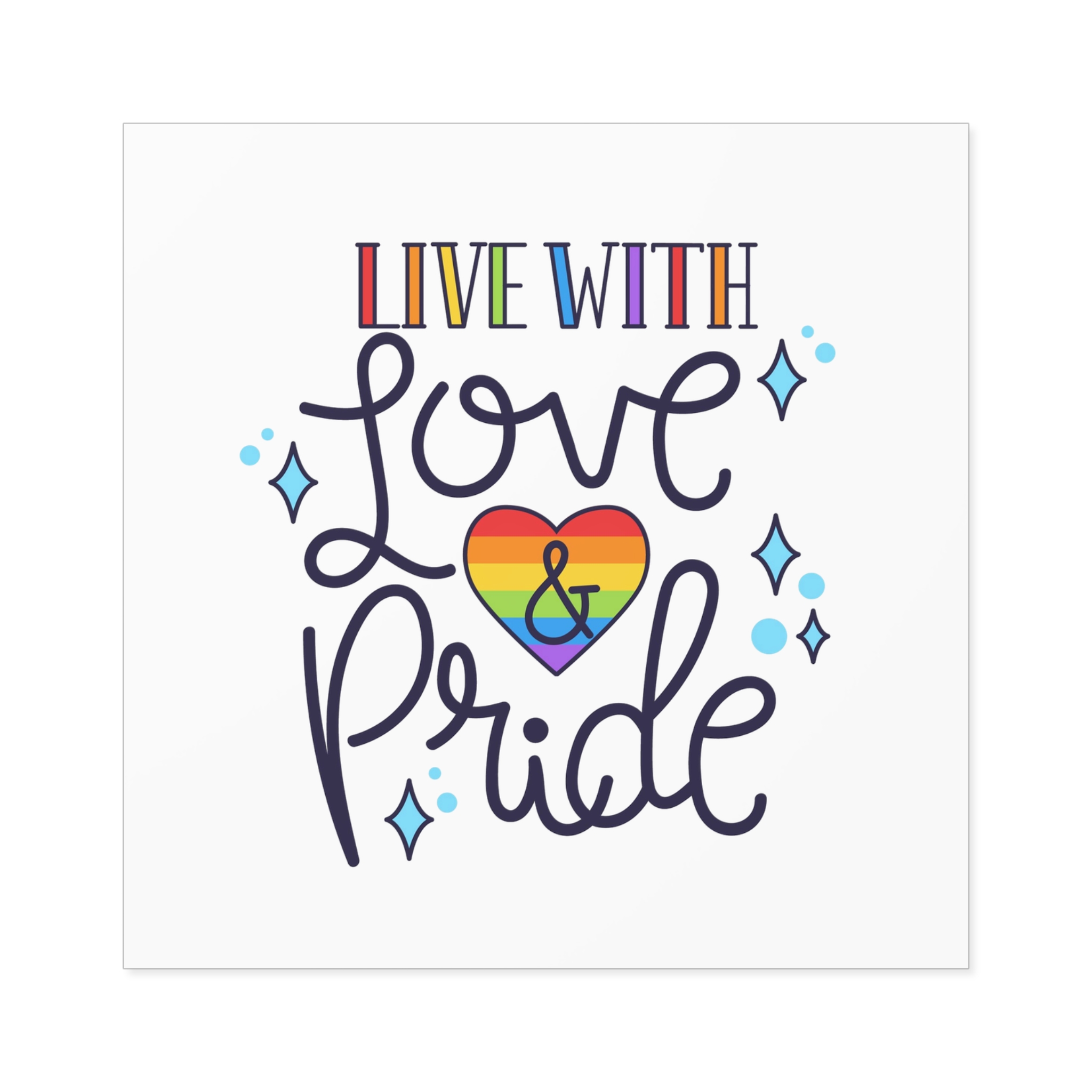 Pride Day Lettering Concept Laminate Stickers Square - Image 45