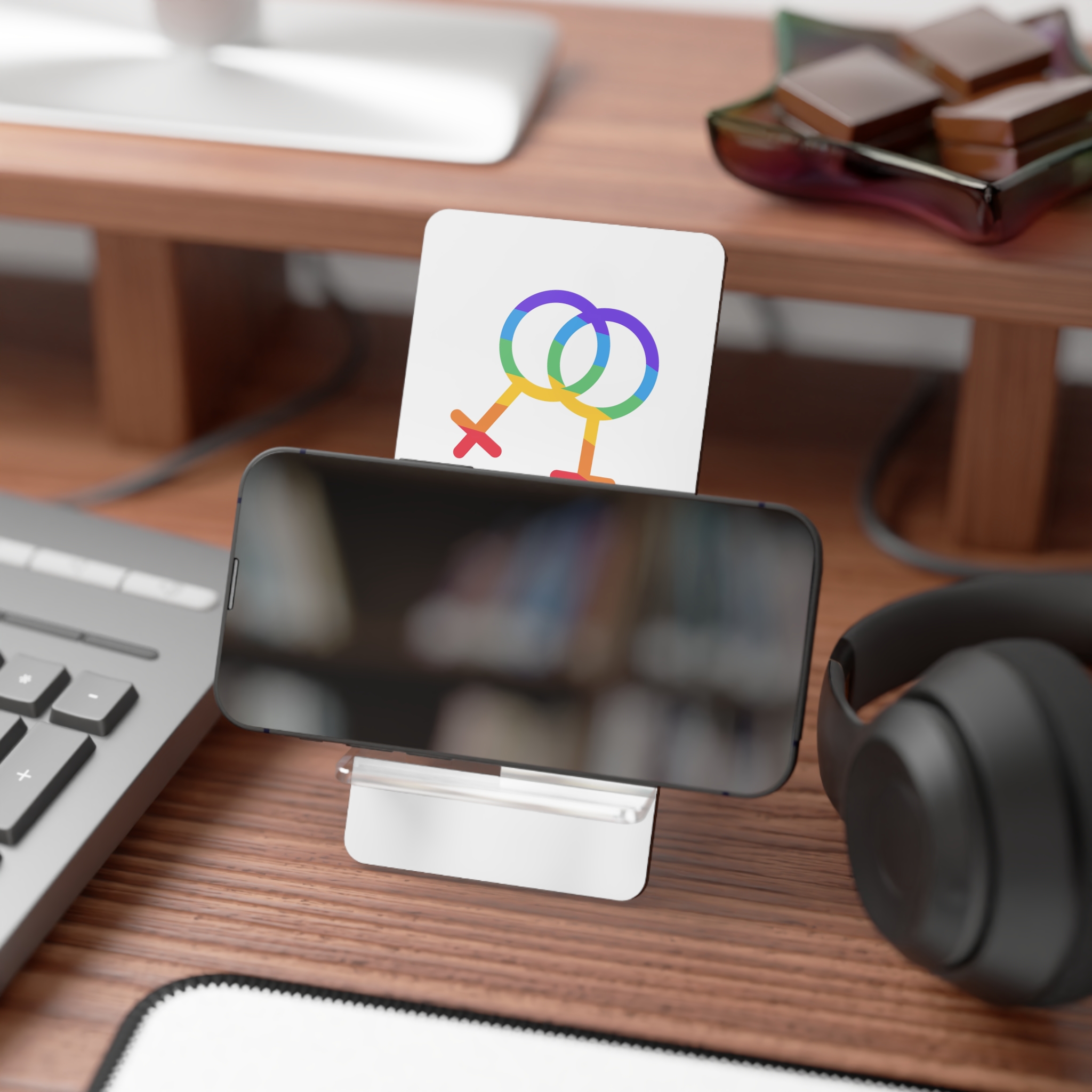 Gay Symbol Lgbtq Pride Colors Vector Illustration Mobile Display Stand For Smartphones - Image 4
